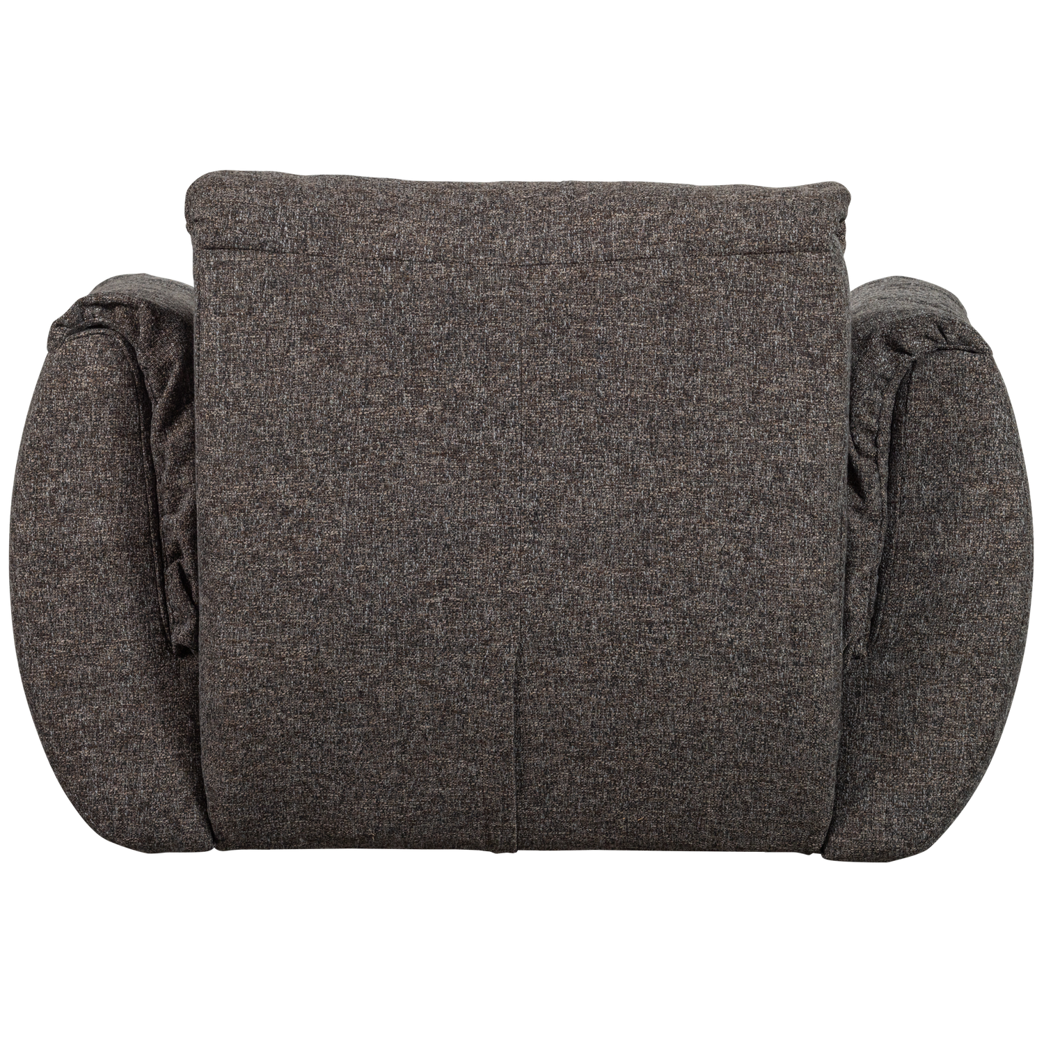 Baggy draaifauteuil geweven stof warmgrijs melange