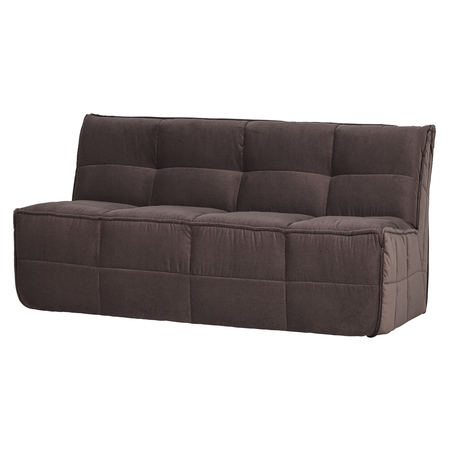 Cluster eetbankje met rugleuning boucle khaki bruin