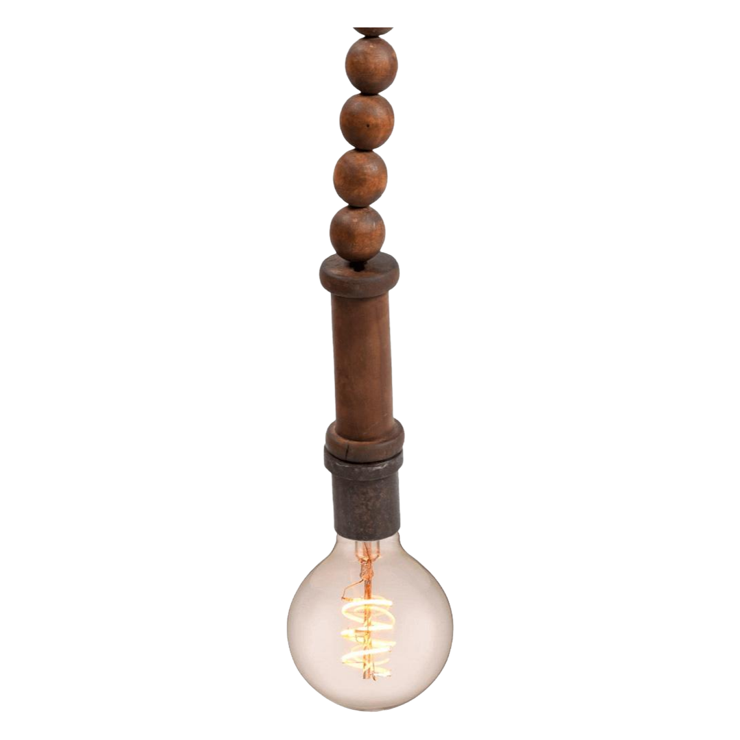 Hanglamp houten kralen uniek item