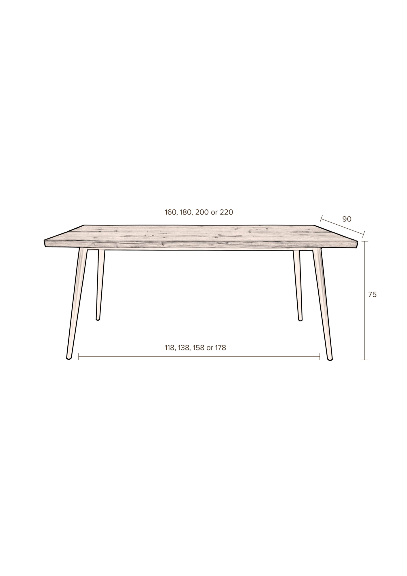 Dutchbone Alagon eettafel