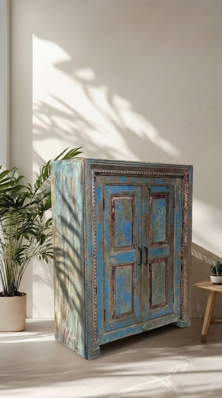 Kast 2 deur uniek blauw