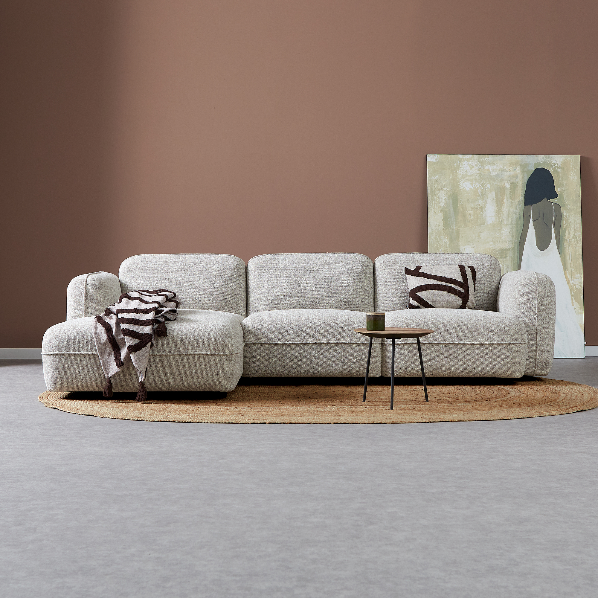 Hoekbank Lino Beige