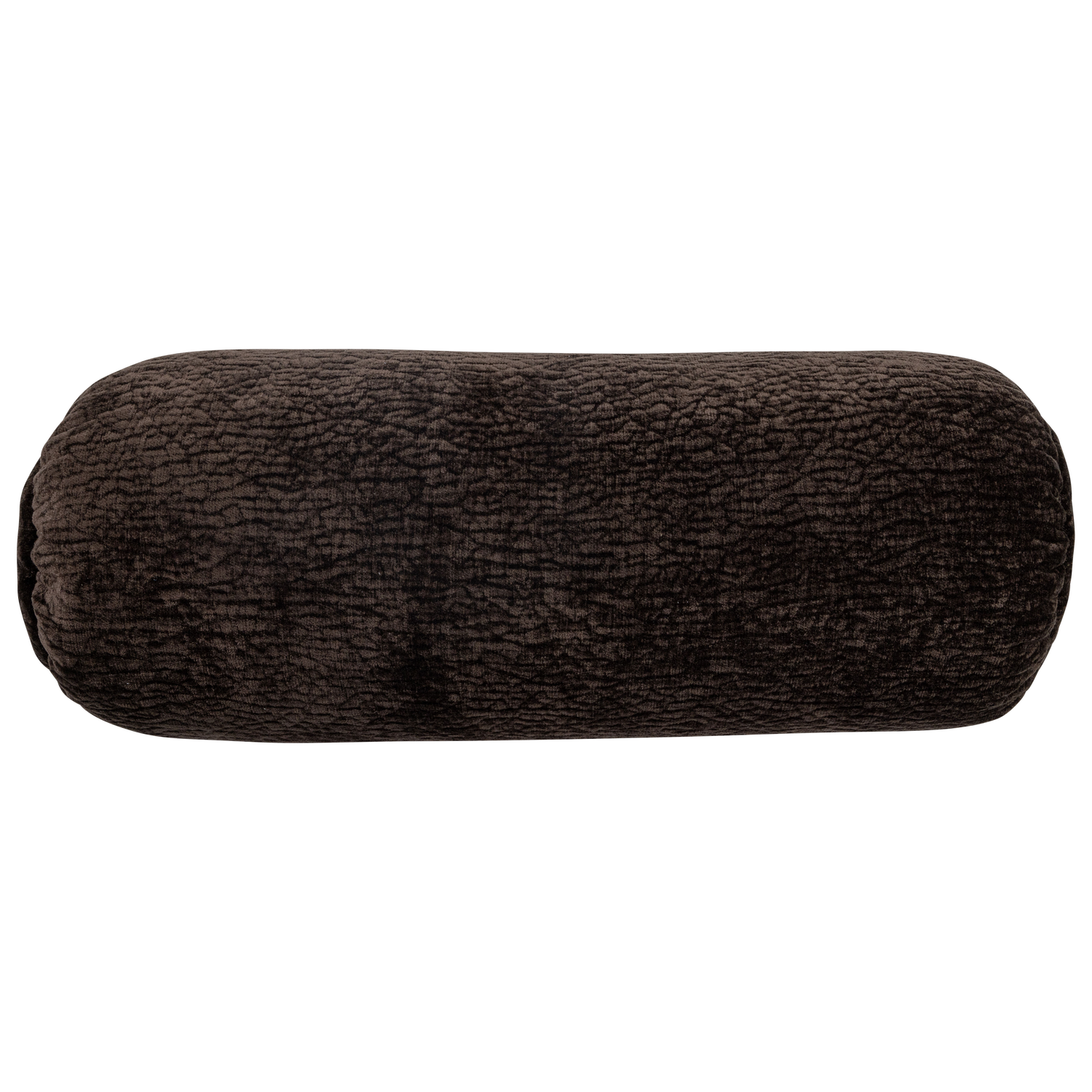 Baggy rolkussen 50xo23 cm 3d chenille middenbruin