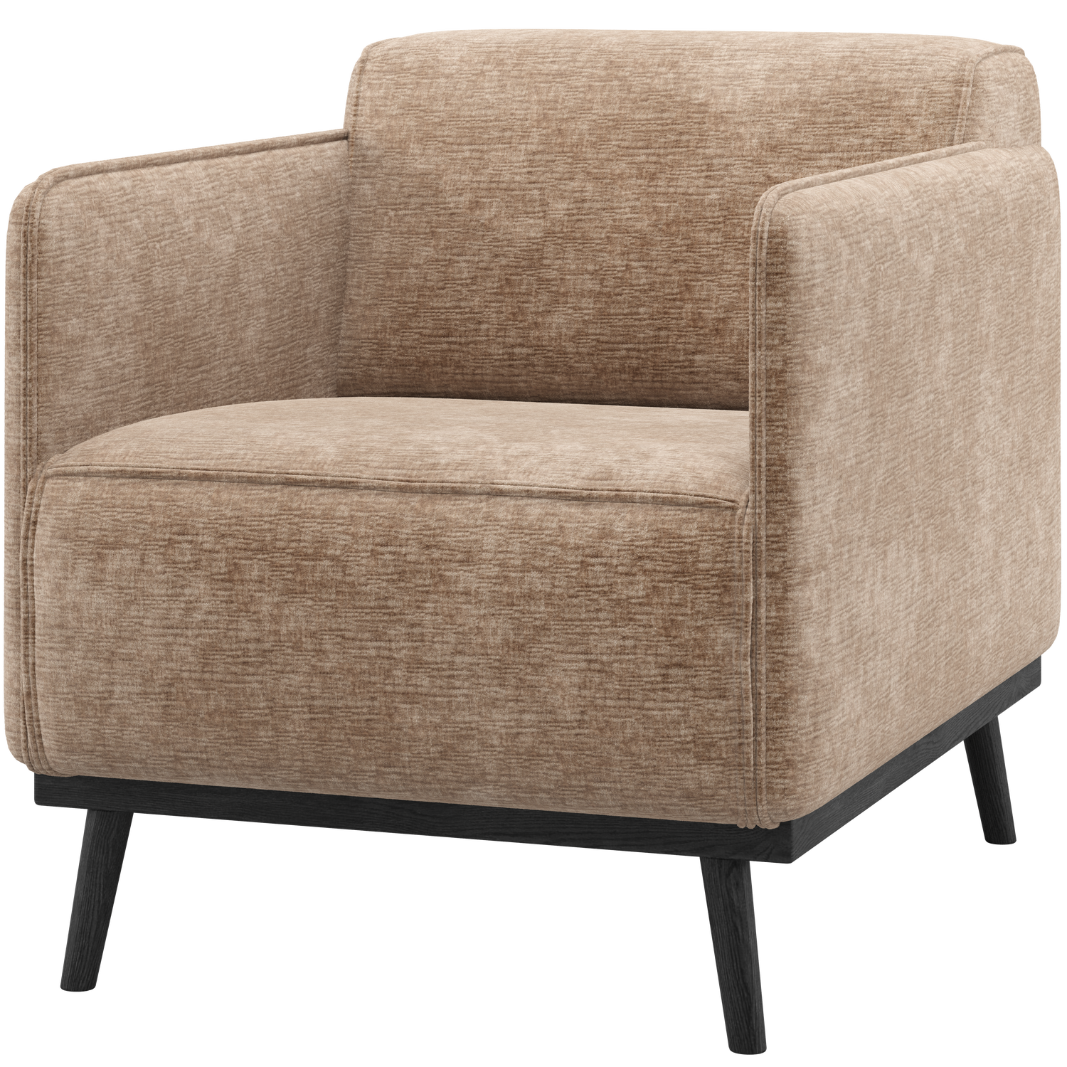 Statement fauteuil met arm chenille velvet perzikroze