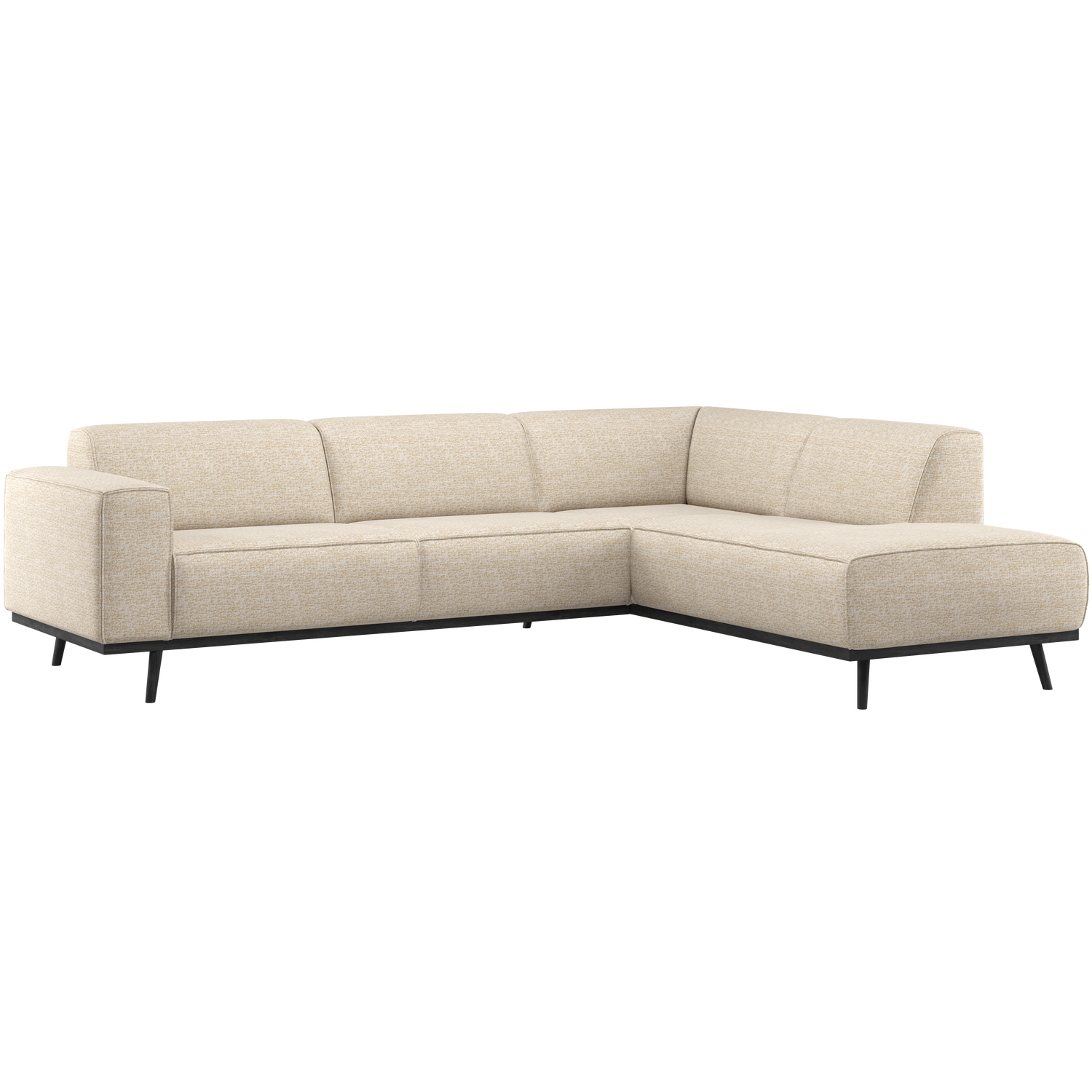 Statement hoekbank rechts chenille velvet terra