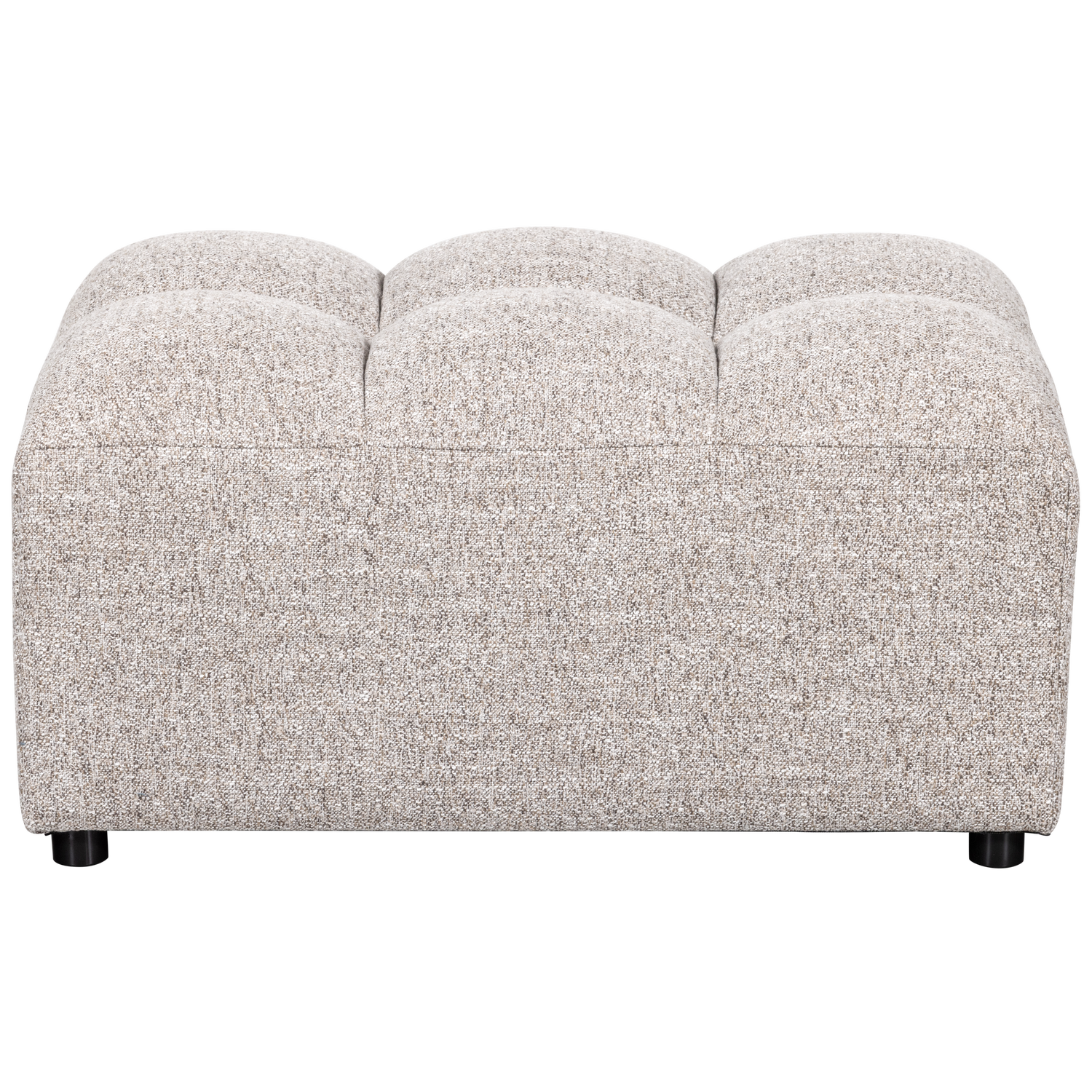 Allure hocker geweven stof donkerbruin melange