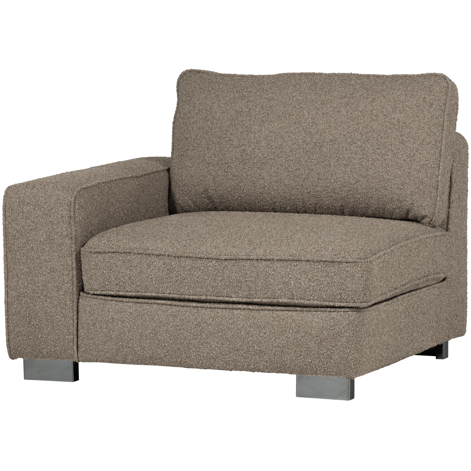 Lazy 1-zits element met arm links boucle antraciet