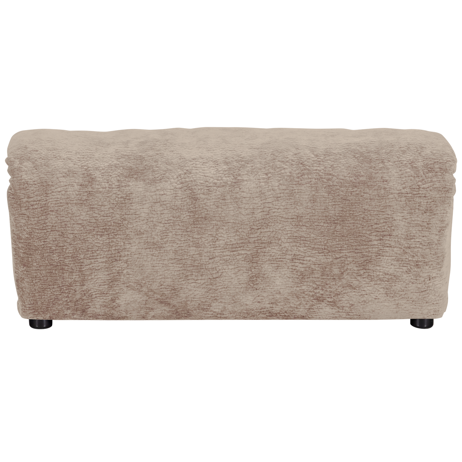 Baggy hocker geweven stof naturel melange