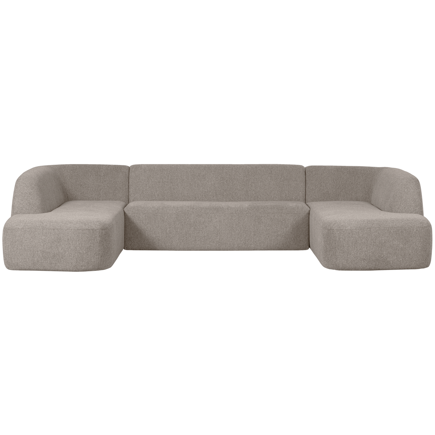 Sloping u-vorm bank off white melange