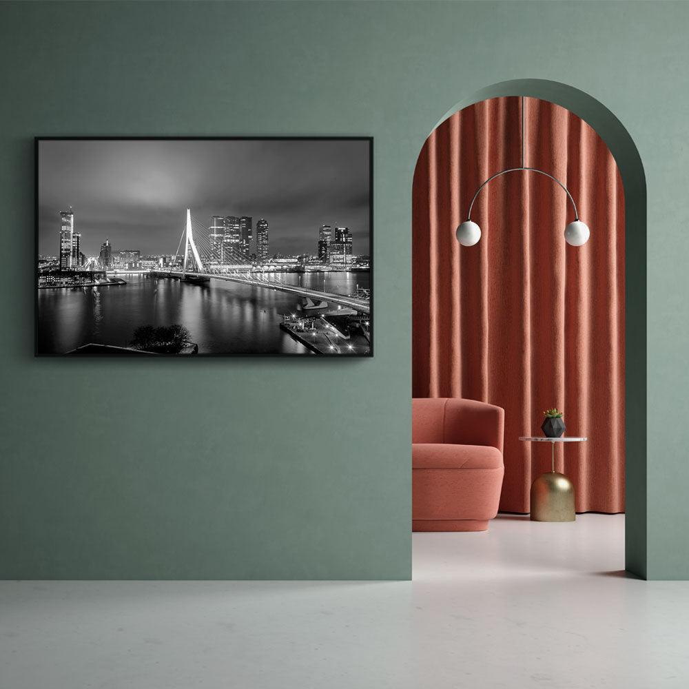 Walljar canvas schilderij - Rotterdam Skyline II