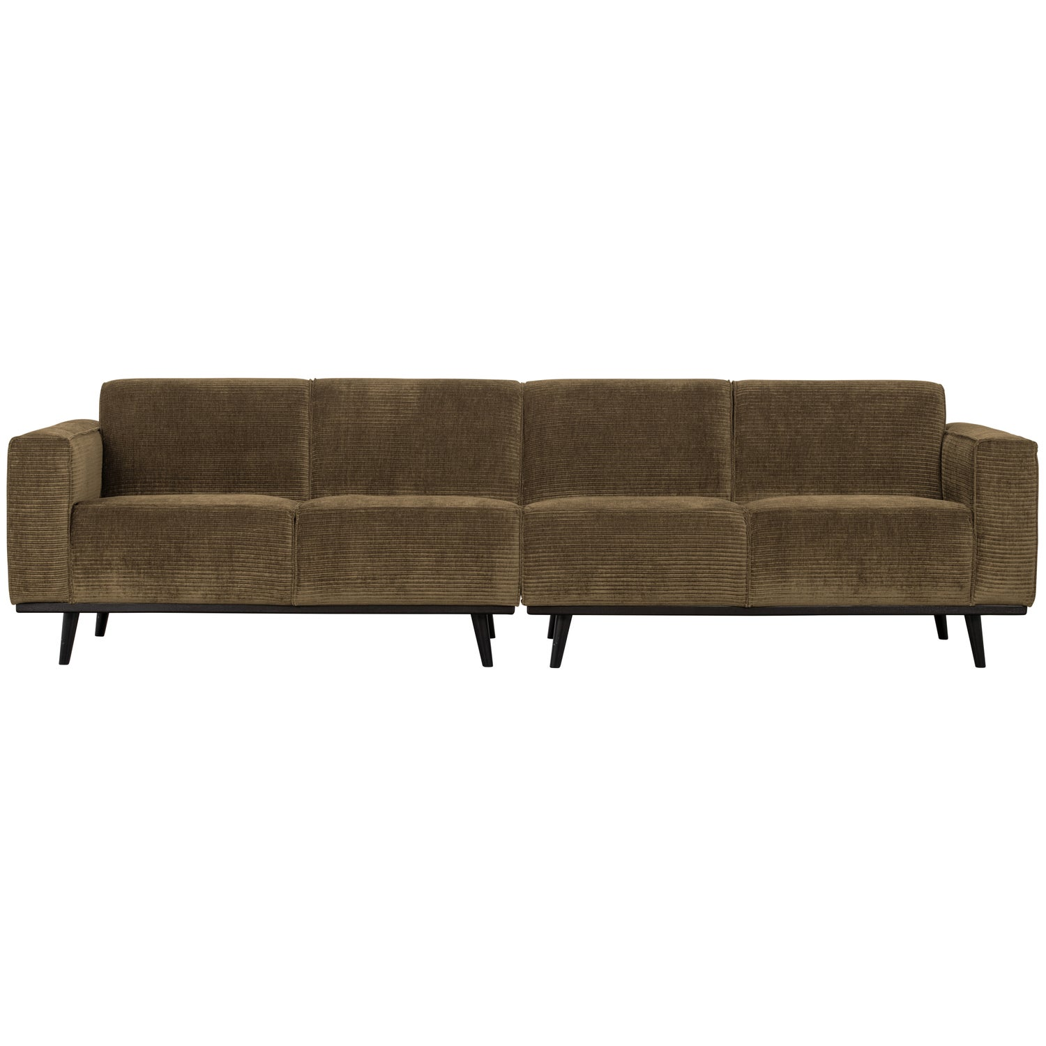 Statement 4-zits bank 280 cm chenille velvet perzikroze