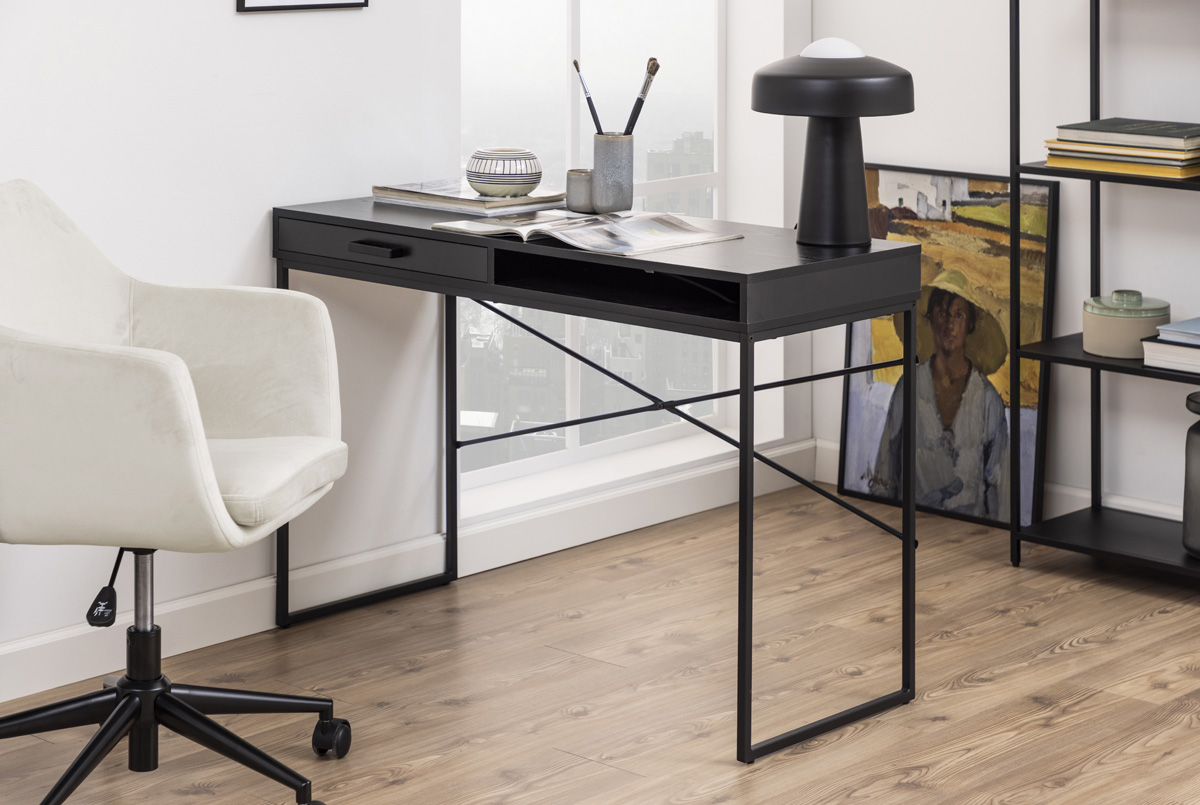 Houten bureau Vic - met opbergvak