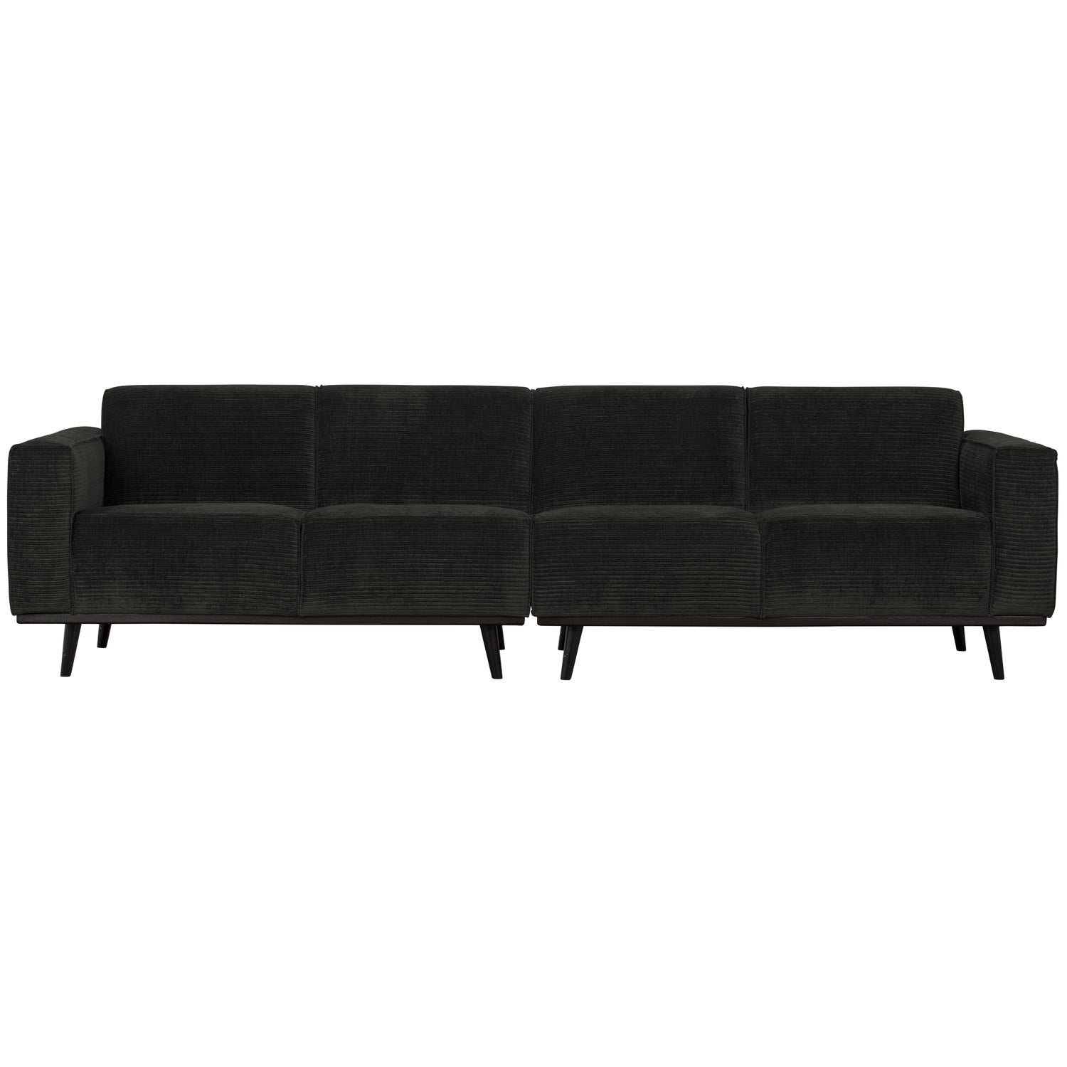 Statement 4-zits bank 280 cm chenille velvet perzikroze