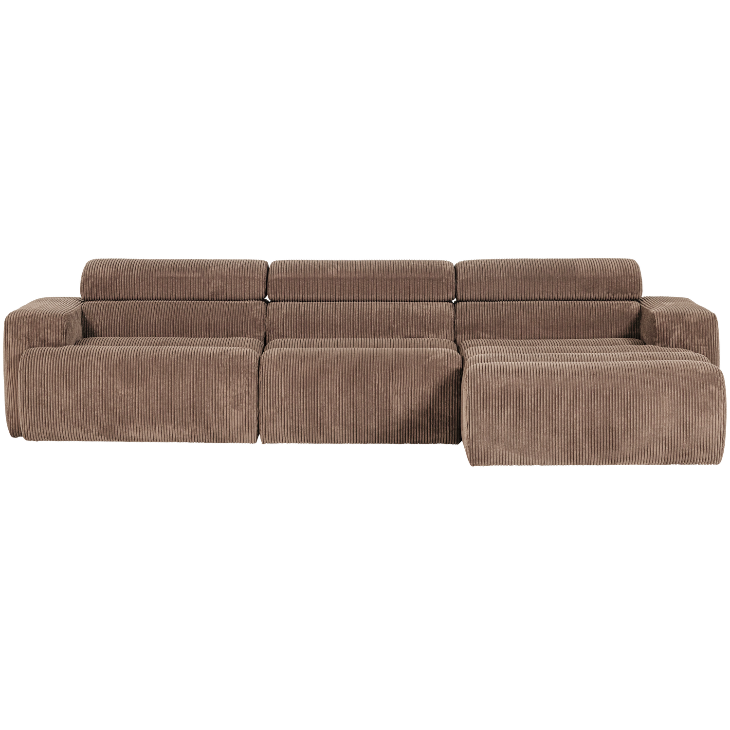 Novi chaise longue bank rechts donkerbruin melange