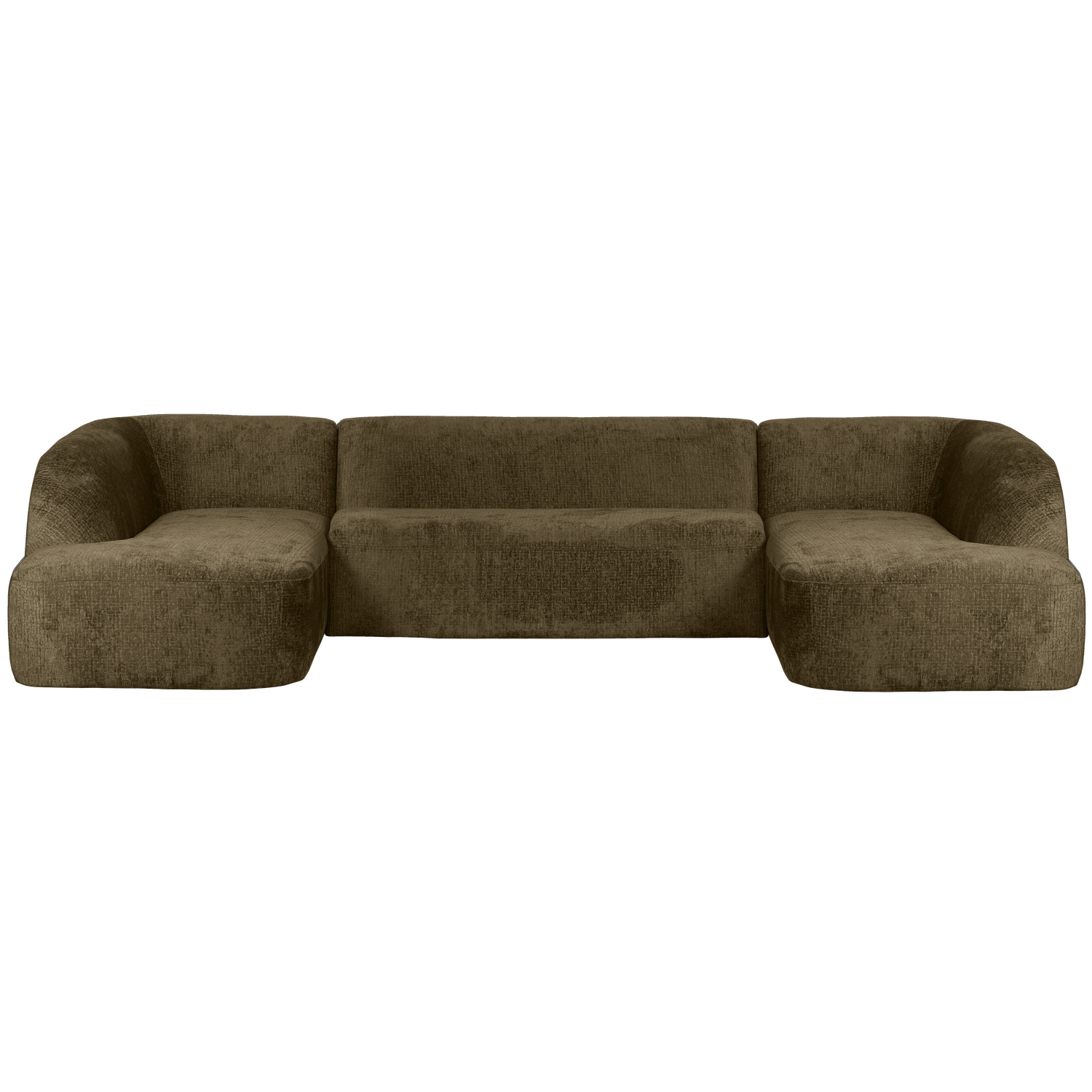 Sloping u-vorm bank off white melange