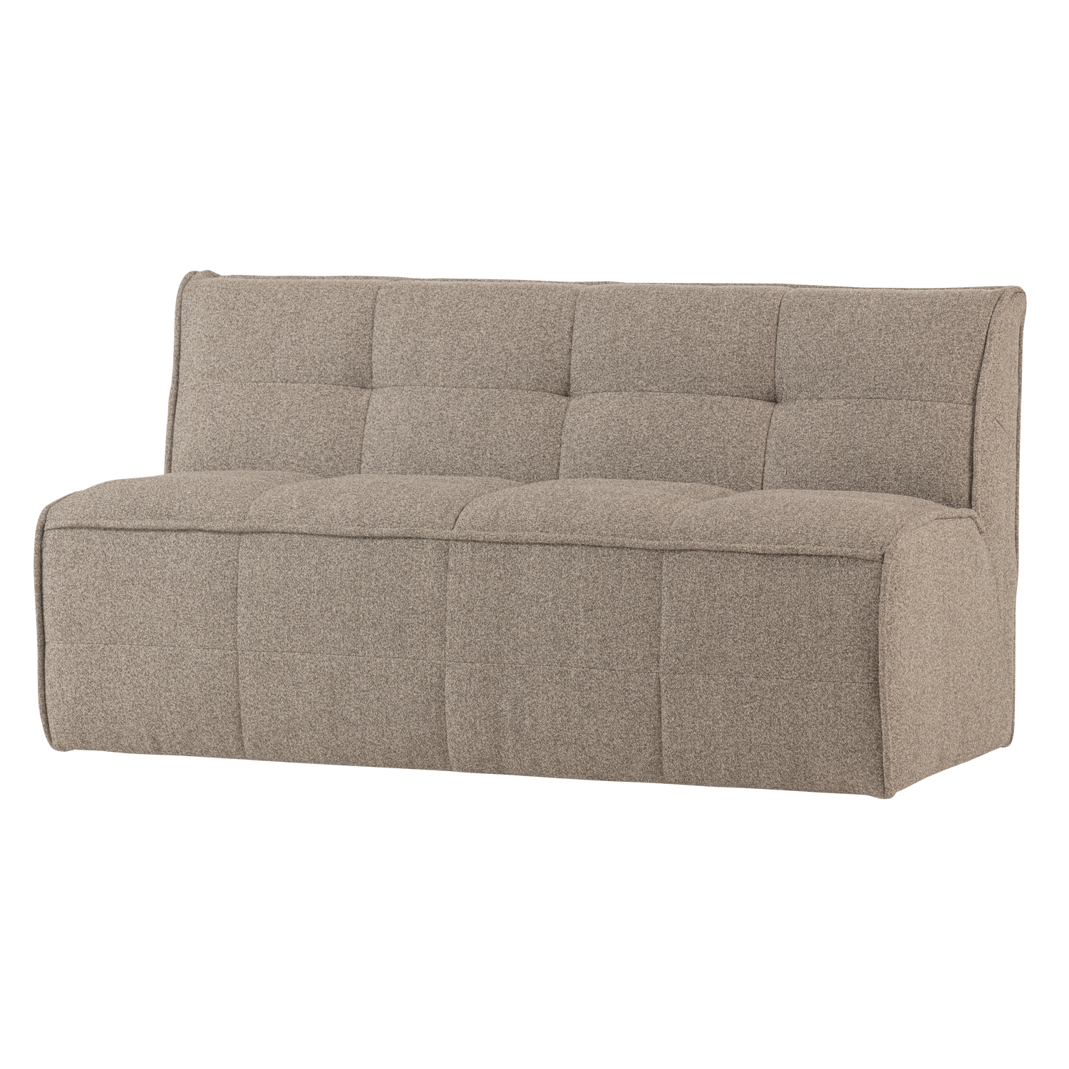 Cluster eetbankje met rugleuning boucle khaki bruin