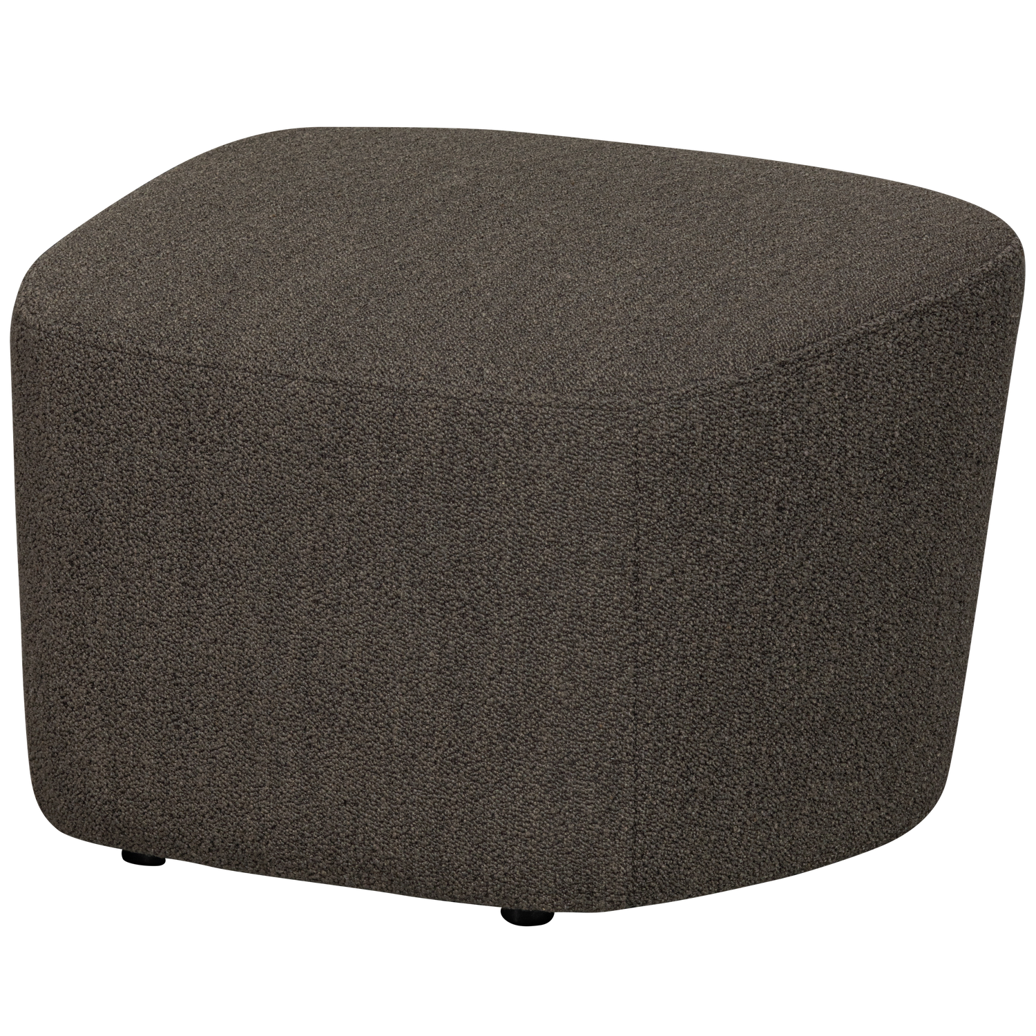 Lofty hocker boucle staalgrijs