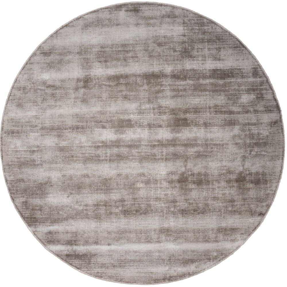 Vloerkleed Cos - Viscose Taupe Rond