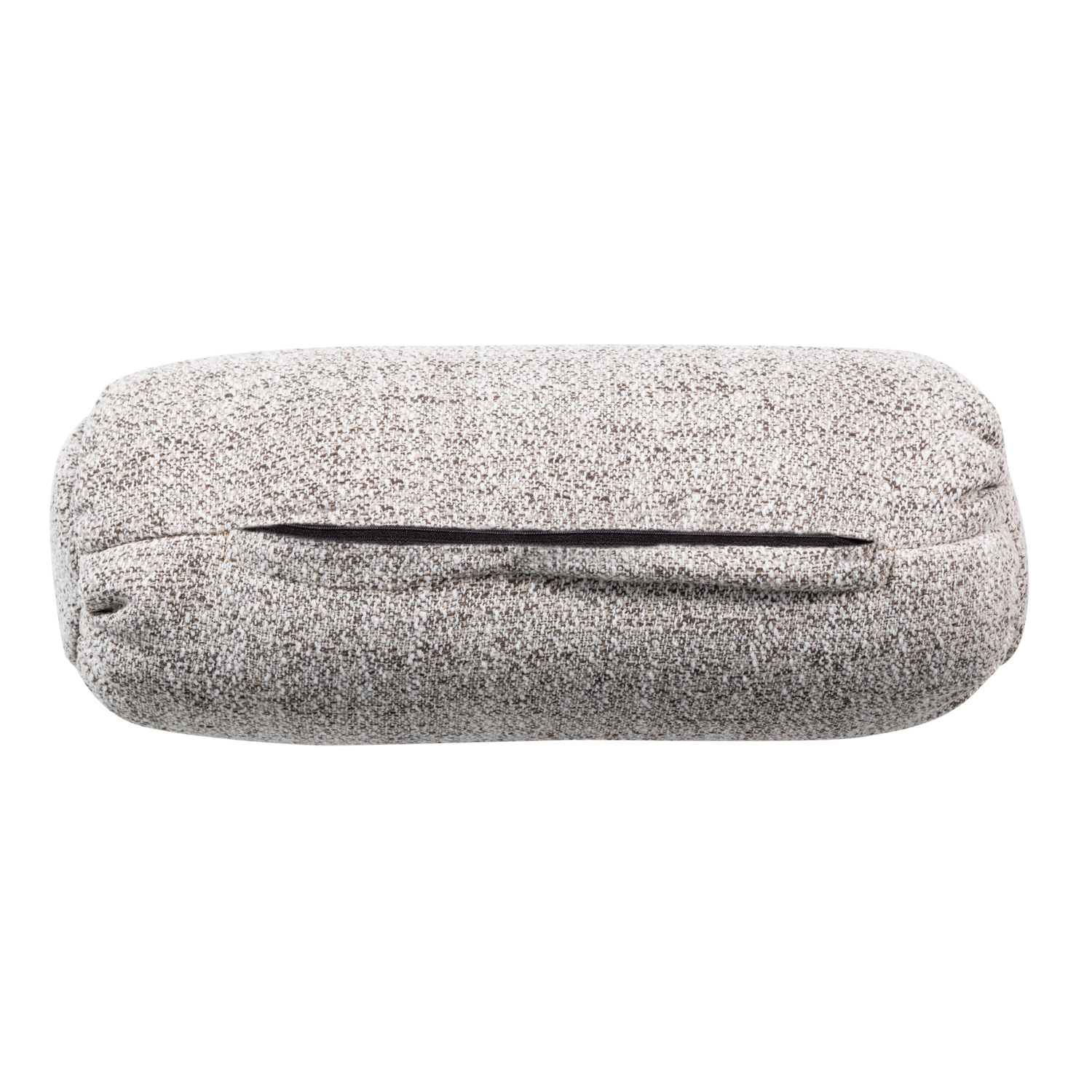 Baggy rolkussen 50xo23 cm 3d chenille middenbruin