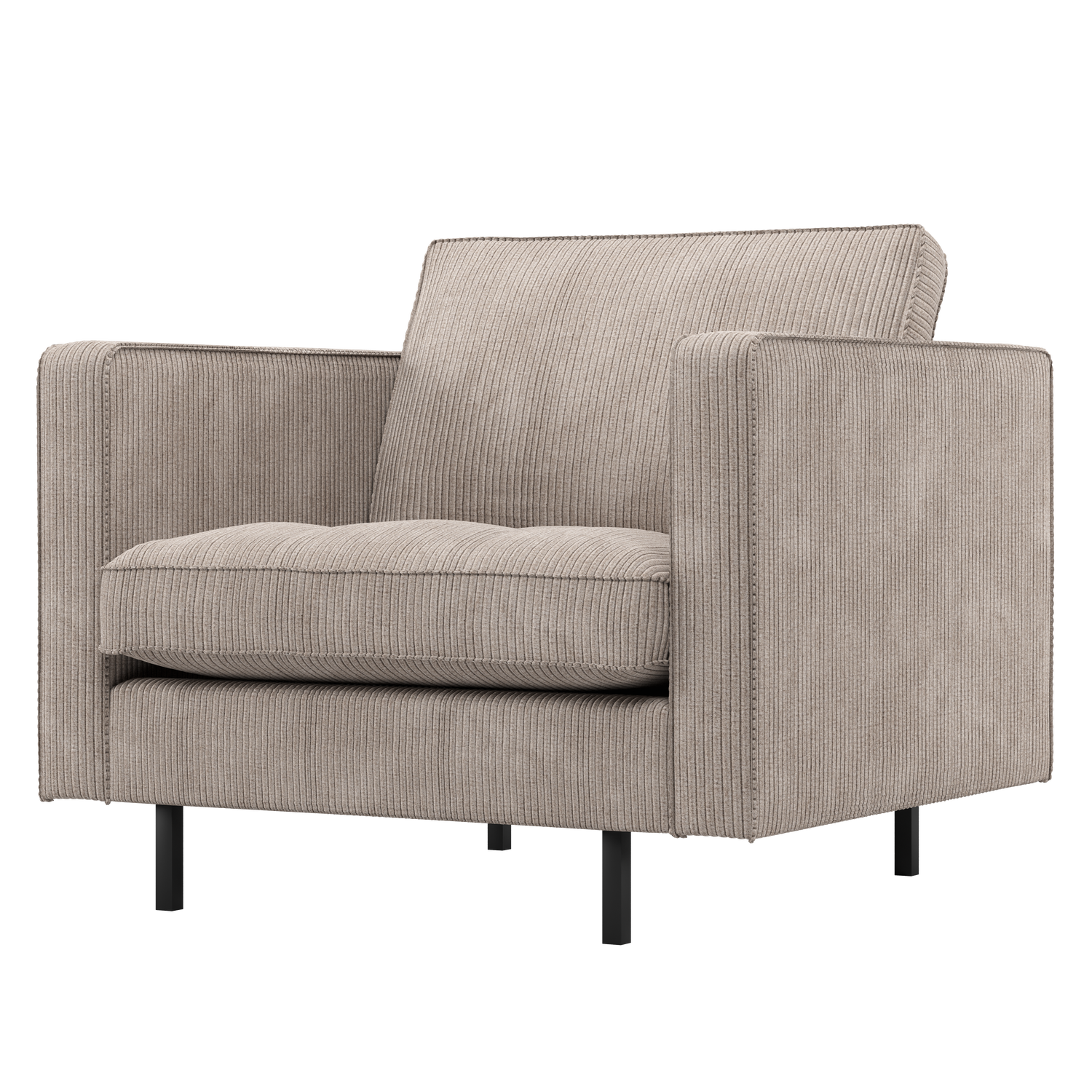 Rodeo classic fauteuil ribstof roestbruin