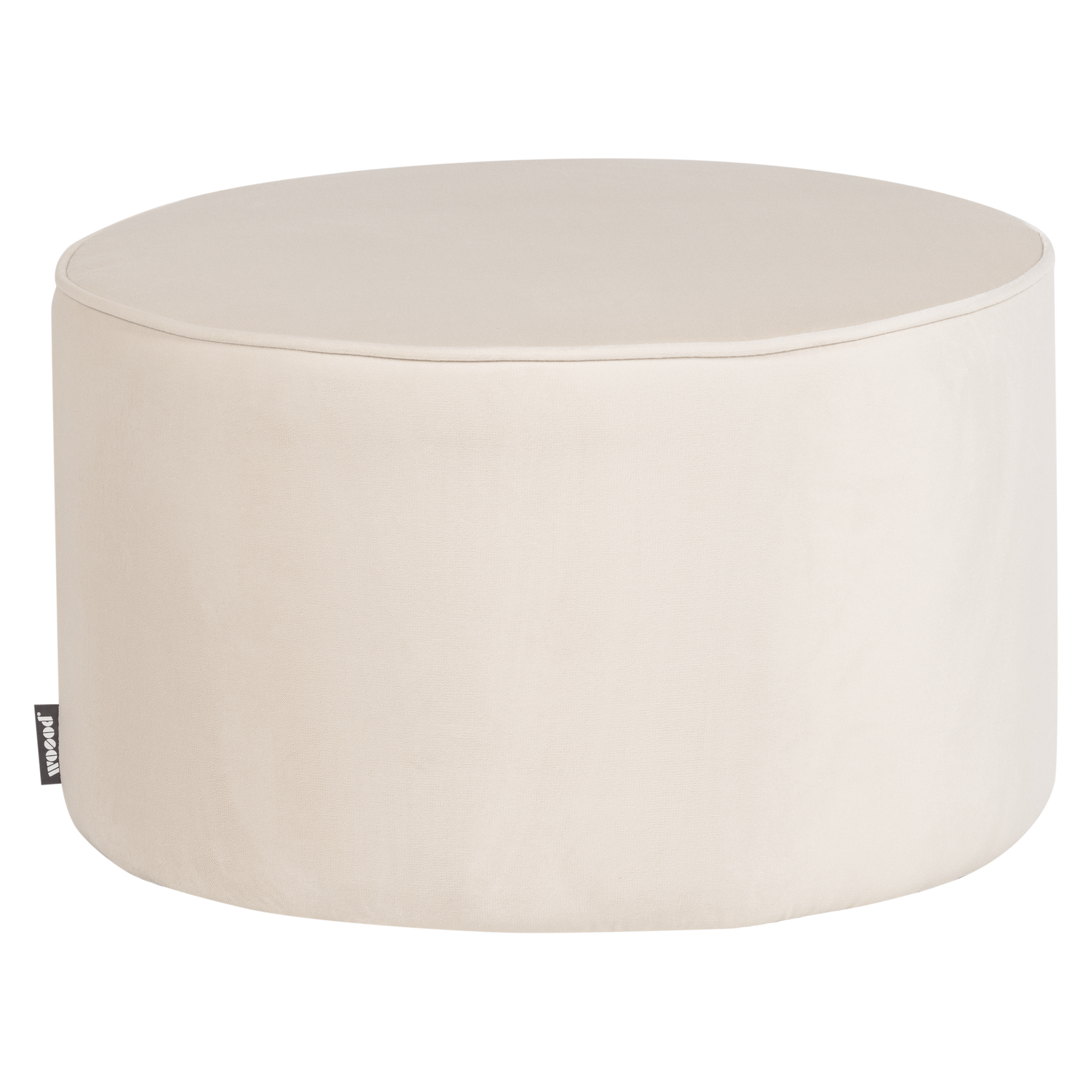 Sara poef laag 36xo60 cm velvet off white [fsc]
