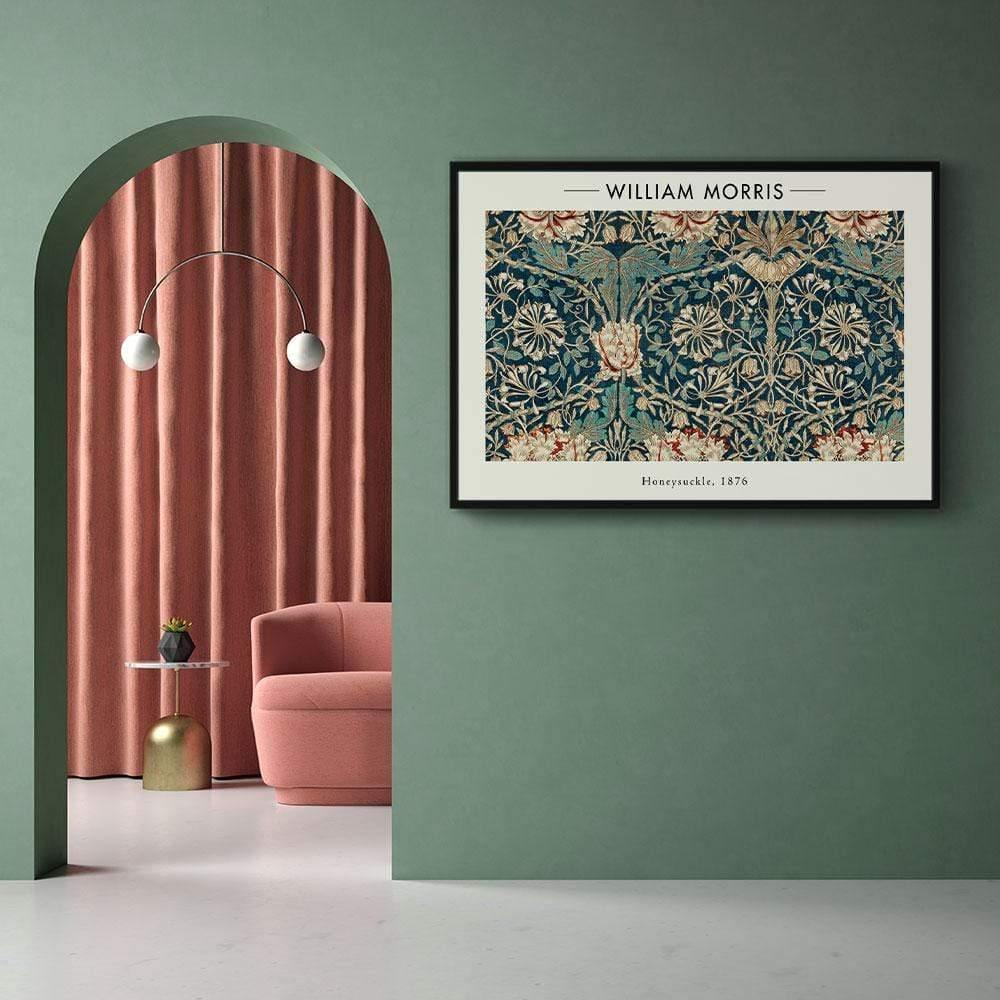 Walljar canvas schilderij - William Morris - Honeysuckle