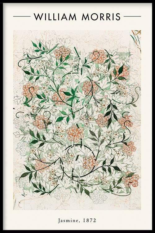 Walljar poster ingelijst - William Morris - Jasmine
