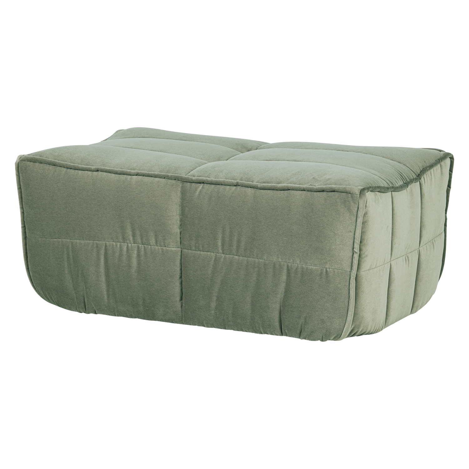 Cluster hocker velvet warm taupe