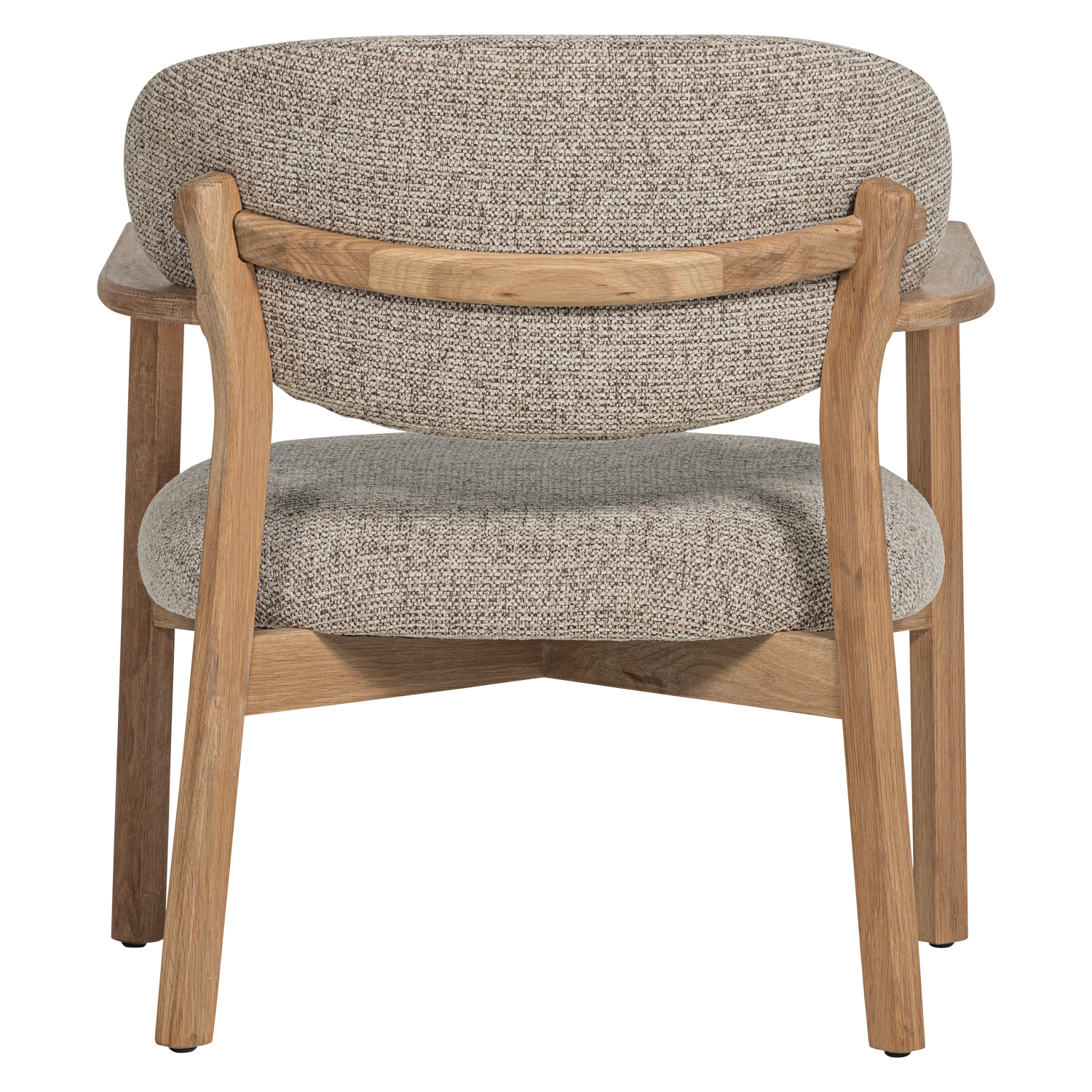 Udar fauteuil naturel met houten frame naturel