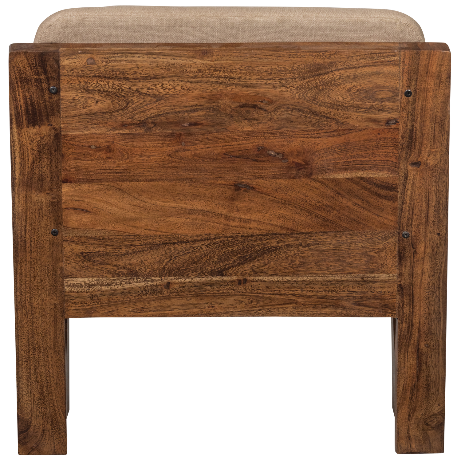 Opulent fauteuil boucle/hout naturel