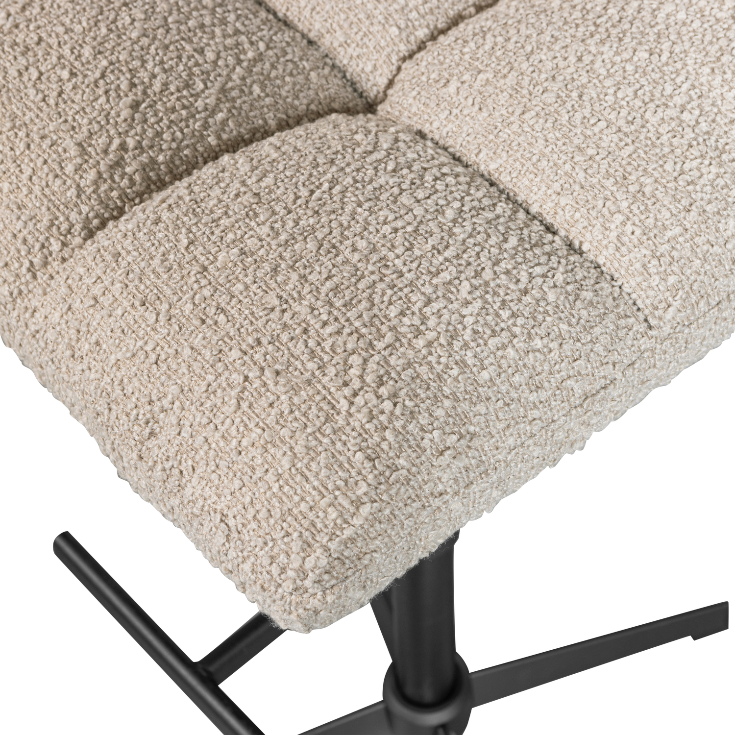 Vinny draaibare barstoel boucle zand