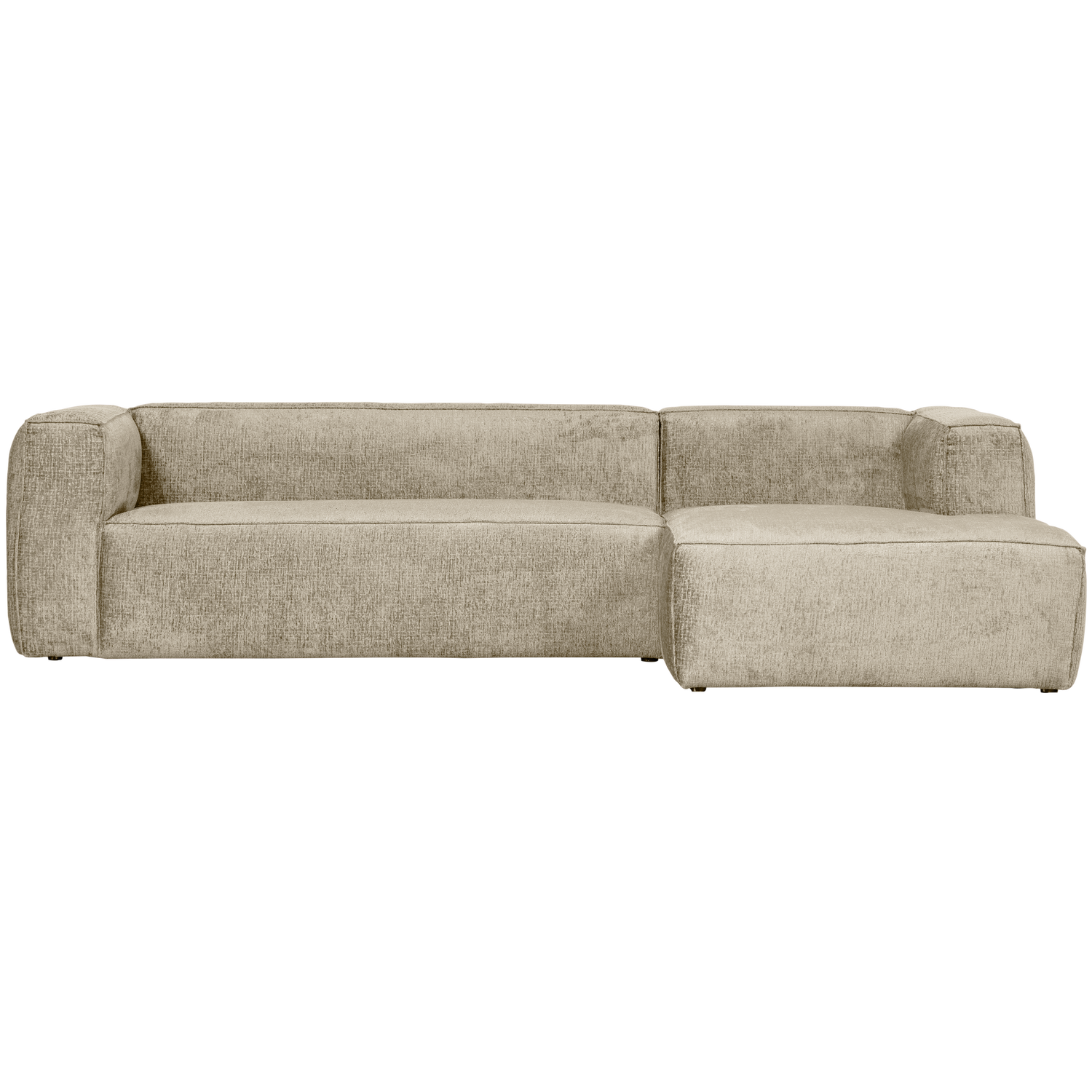 Bean hoekbank rechts chenille velvet taupe