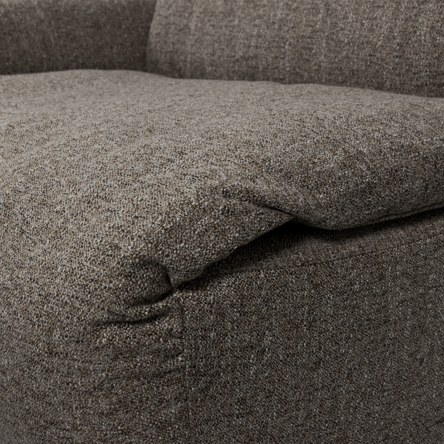 Baggy 1-zits element met arm links geweven chenille oudroze