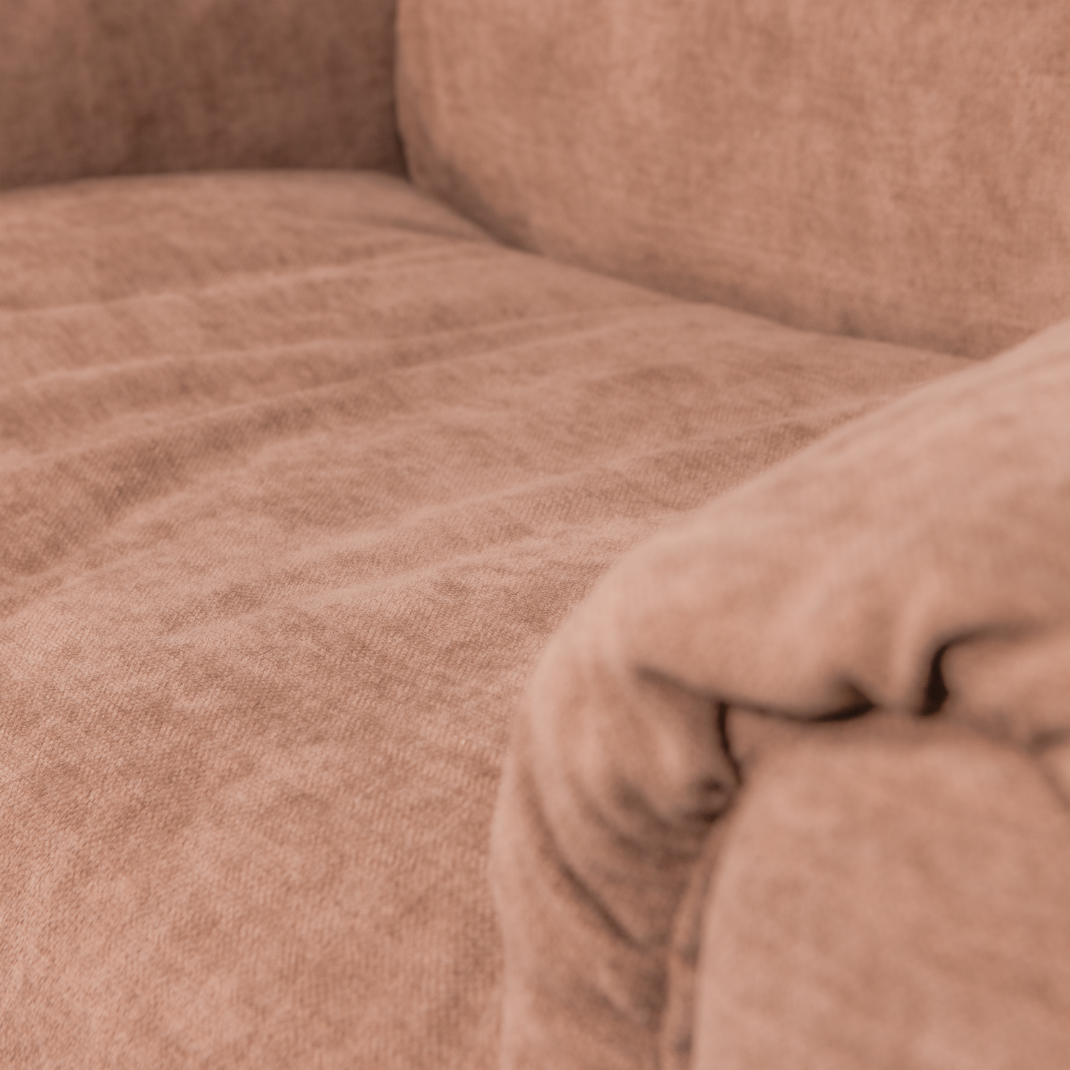 Baggy loveseat geweven chenille bruin