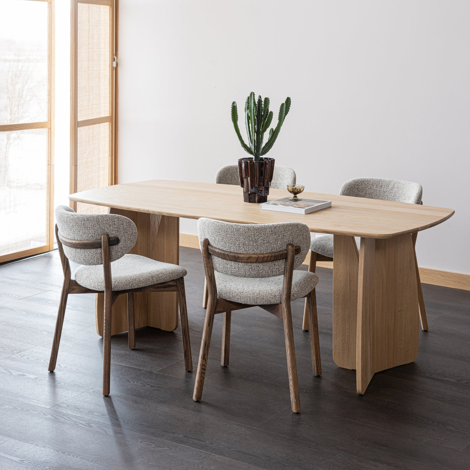 Udar eetkamerstoel naturel met houten frame naturel