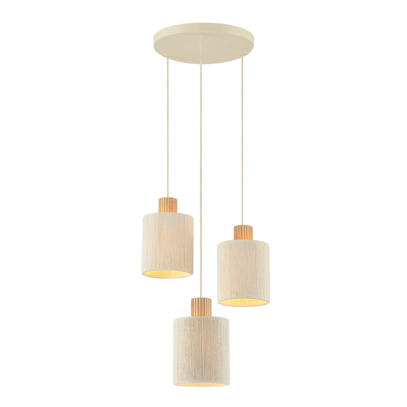 Arjan Hanglamp 3-lichts rond Beige