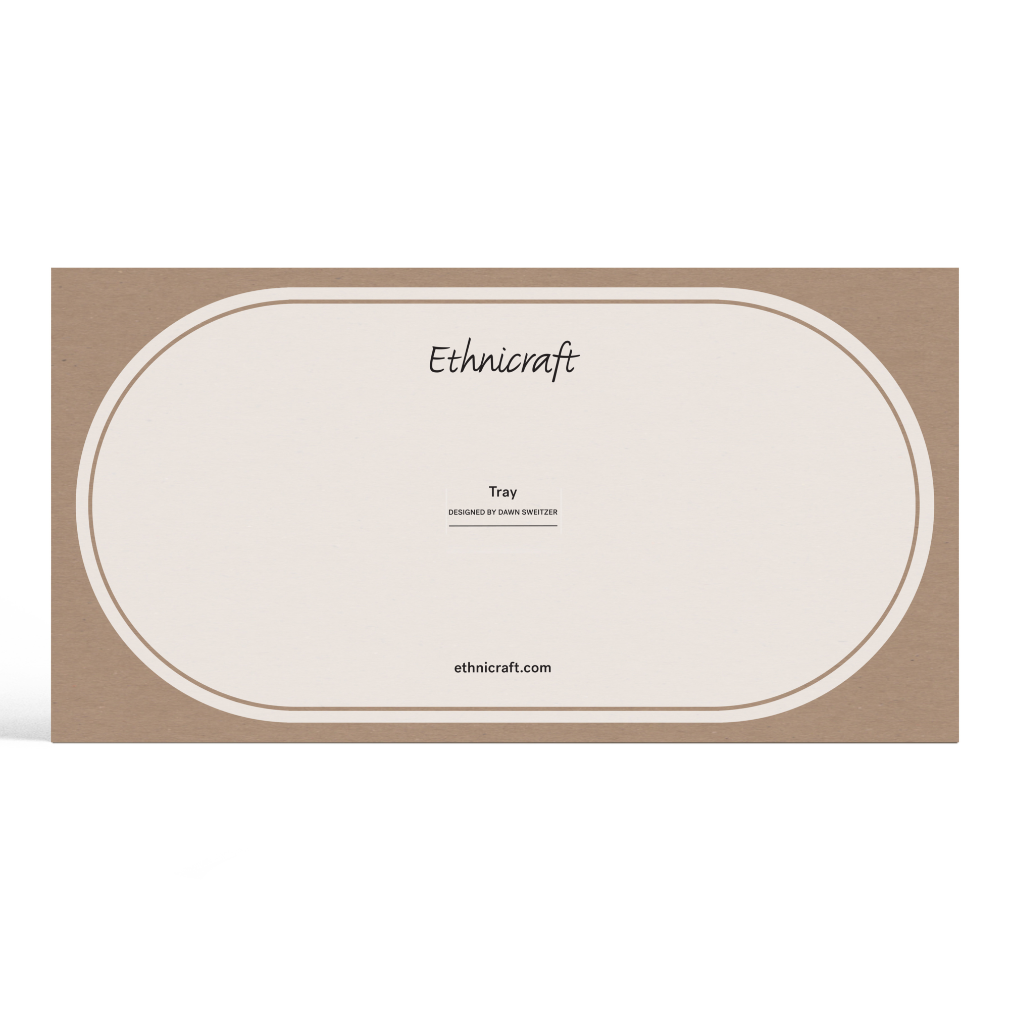 Second Nature glazen dienblad ovaal - auburn