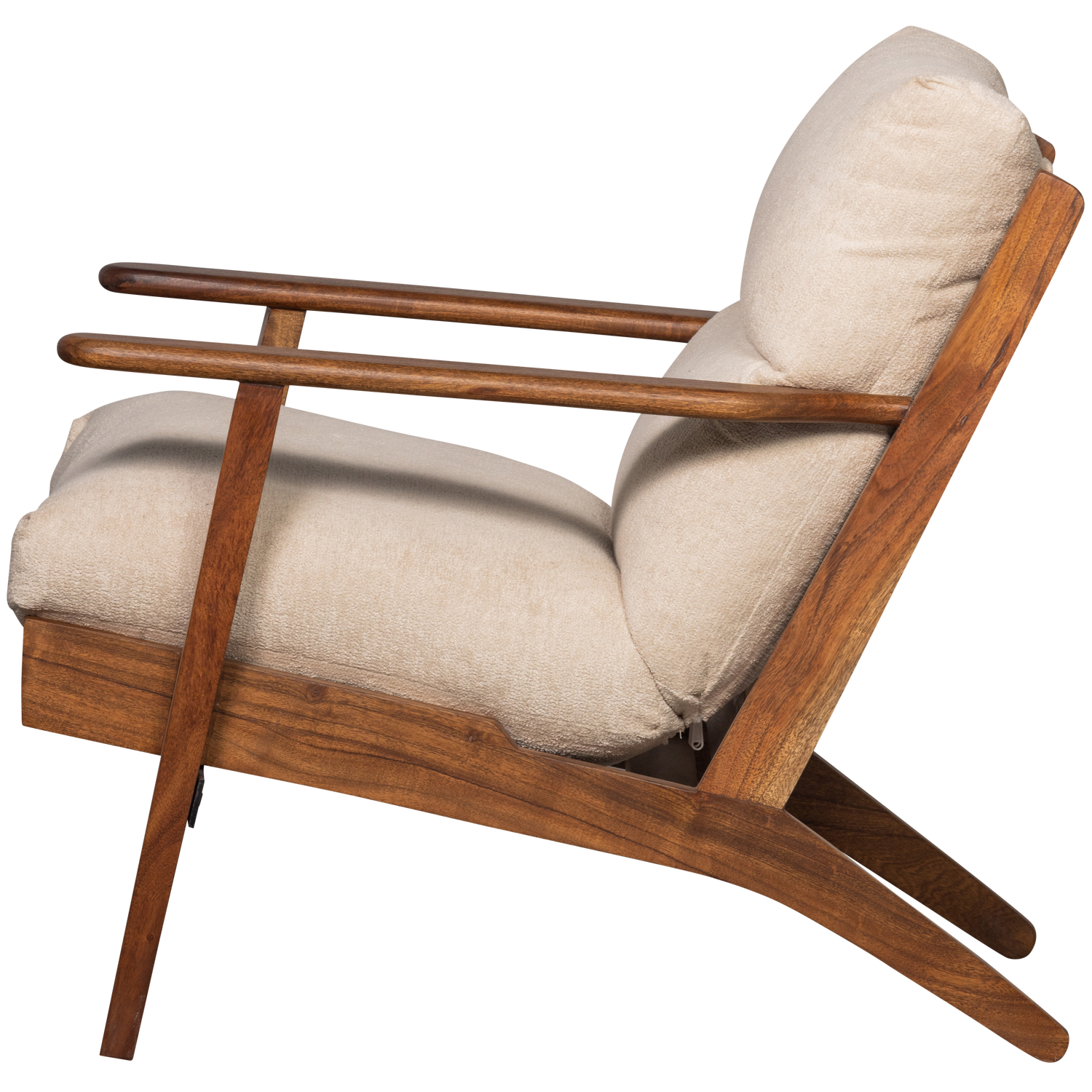 Houston fauteuil boucle/hout naturel