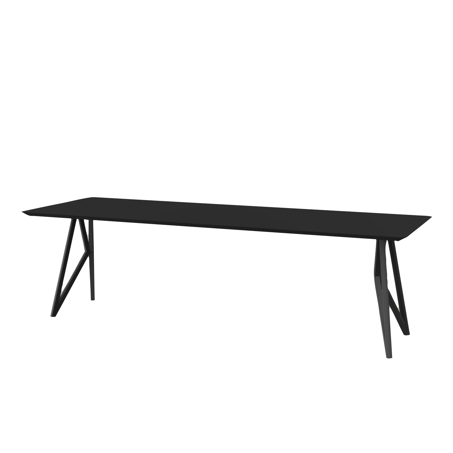 Studio HENK tafel Butterfly Rechthoekig - zwart frame, HPL Fenix nero ingo