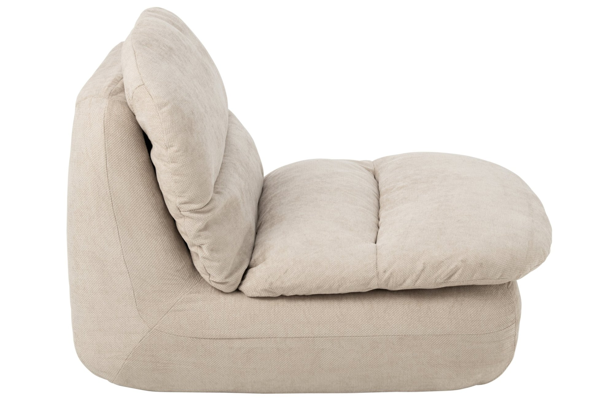 Loungestoel gecomprimeerd schuim ecru j-line