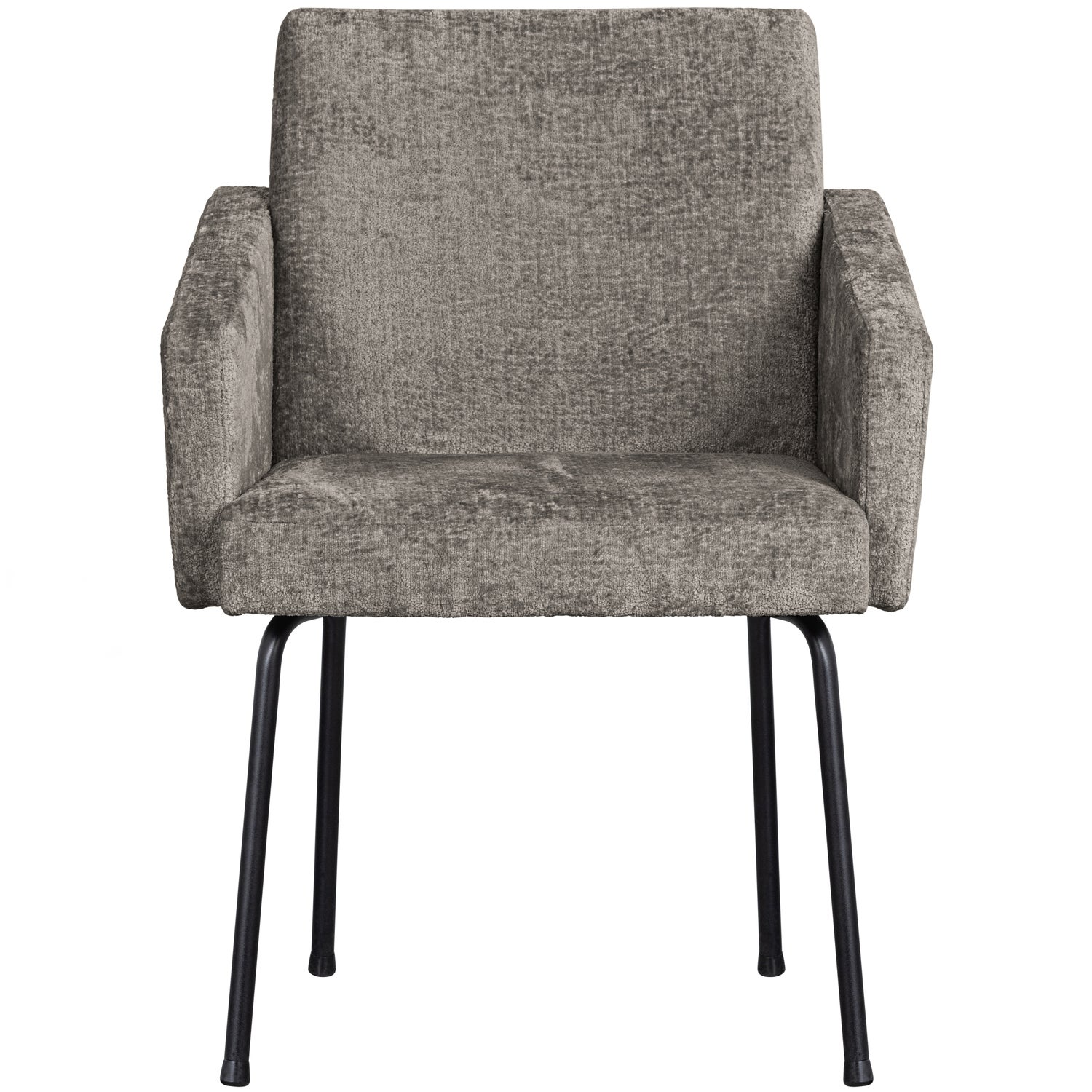 Mount eetkamerstoel met armleuning 3d chenille middenbruin