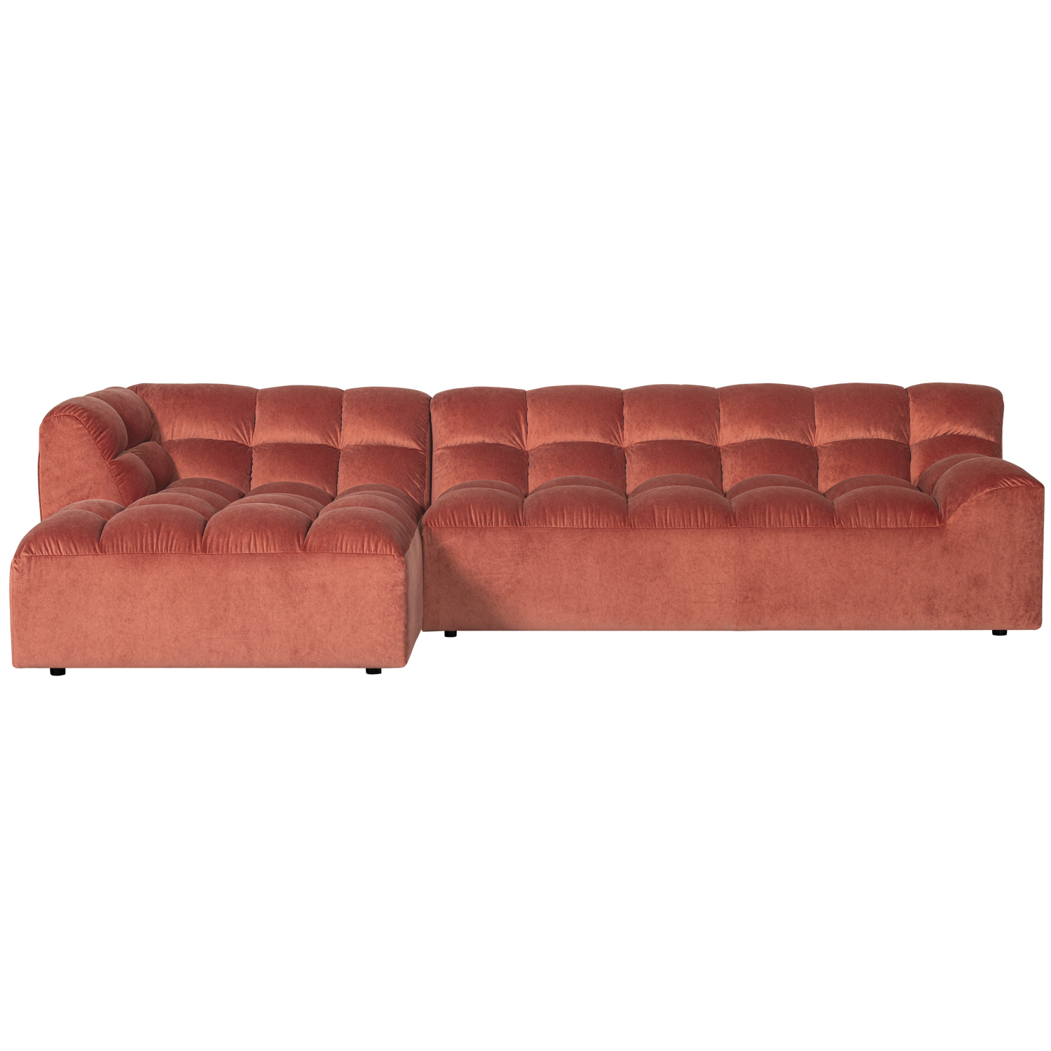 Allure chaise longue links geweven stof naturel melange