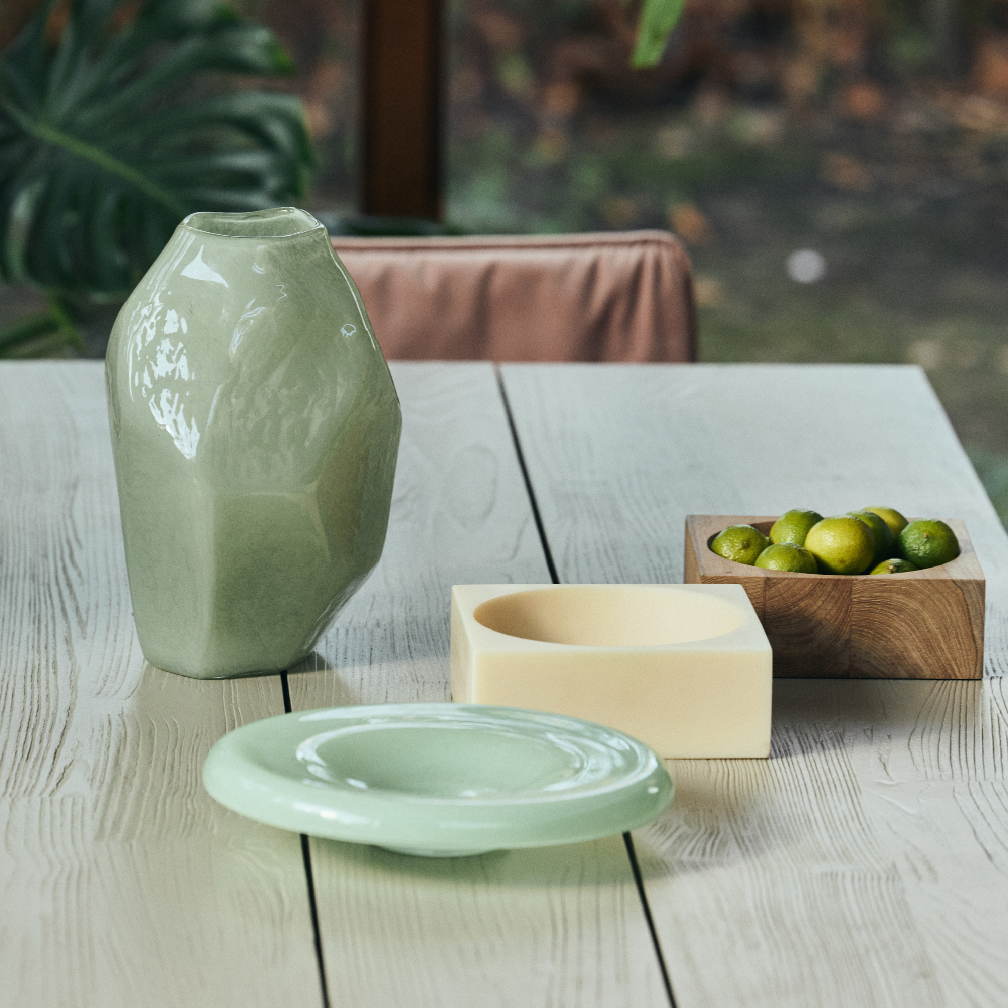 HKLiving Schaal Teak cube bowl M