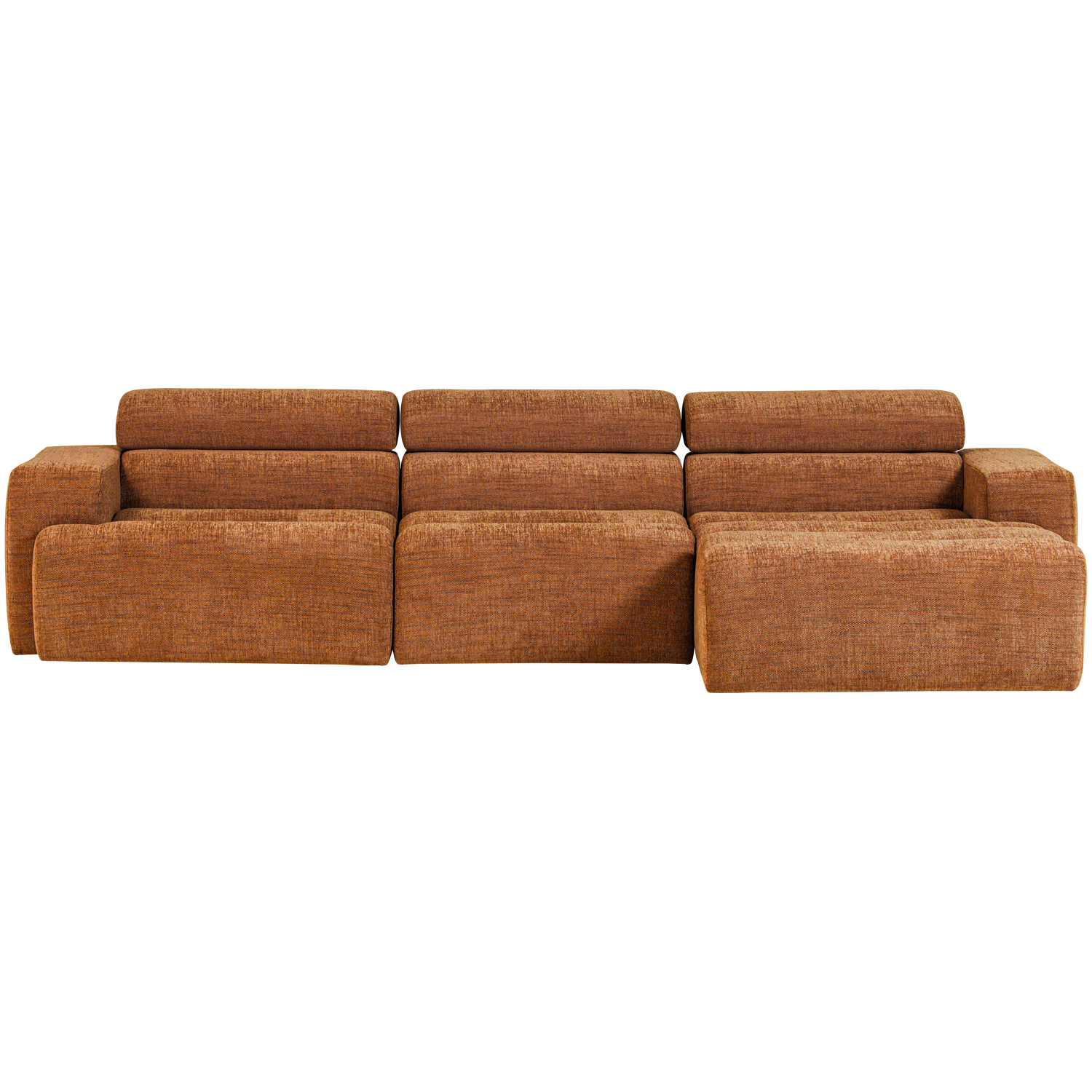 Novi chaise longue bank rechts donkerbruin melange