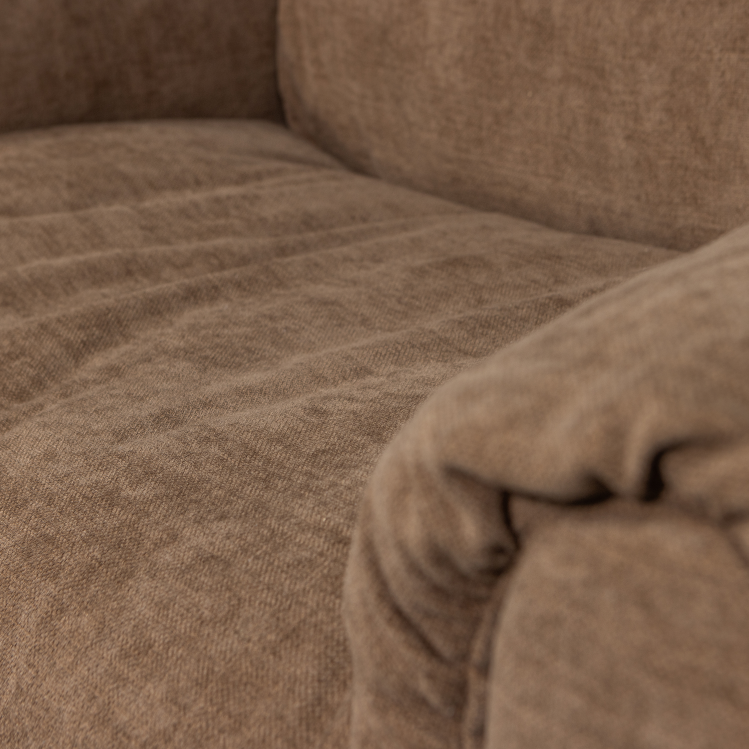 Baggy loveseat geweven chenille bruin