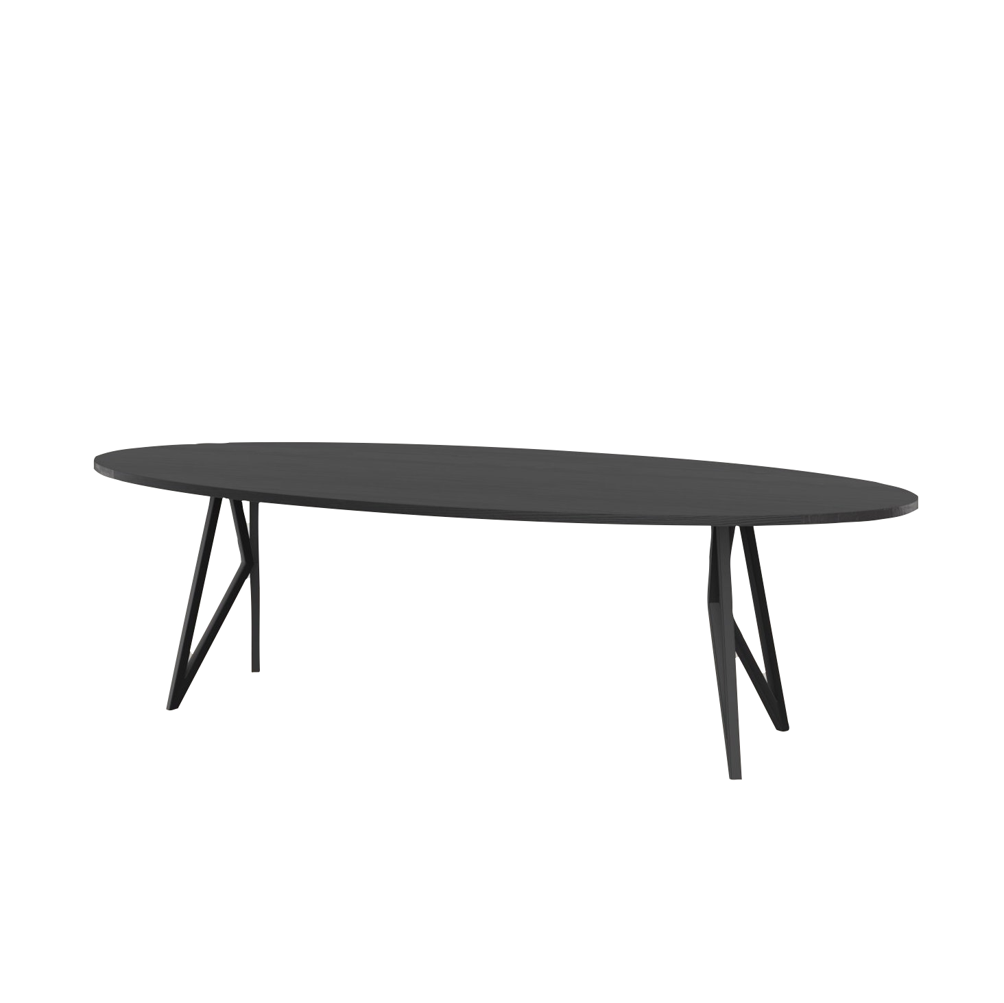 Studio HENK tafel Butterfly Ovaal - zwart frame, zwarte beits