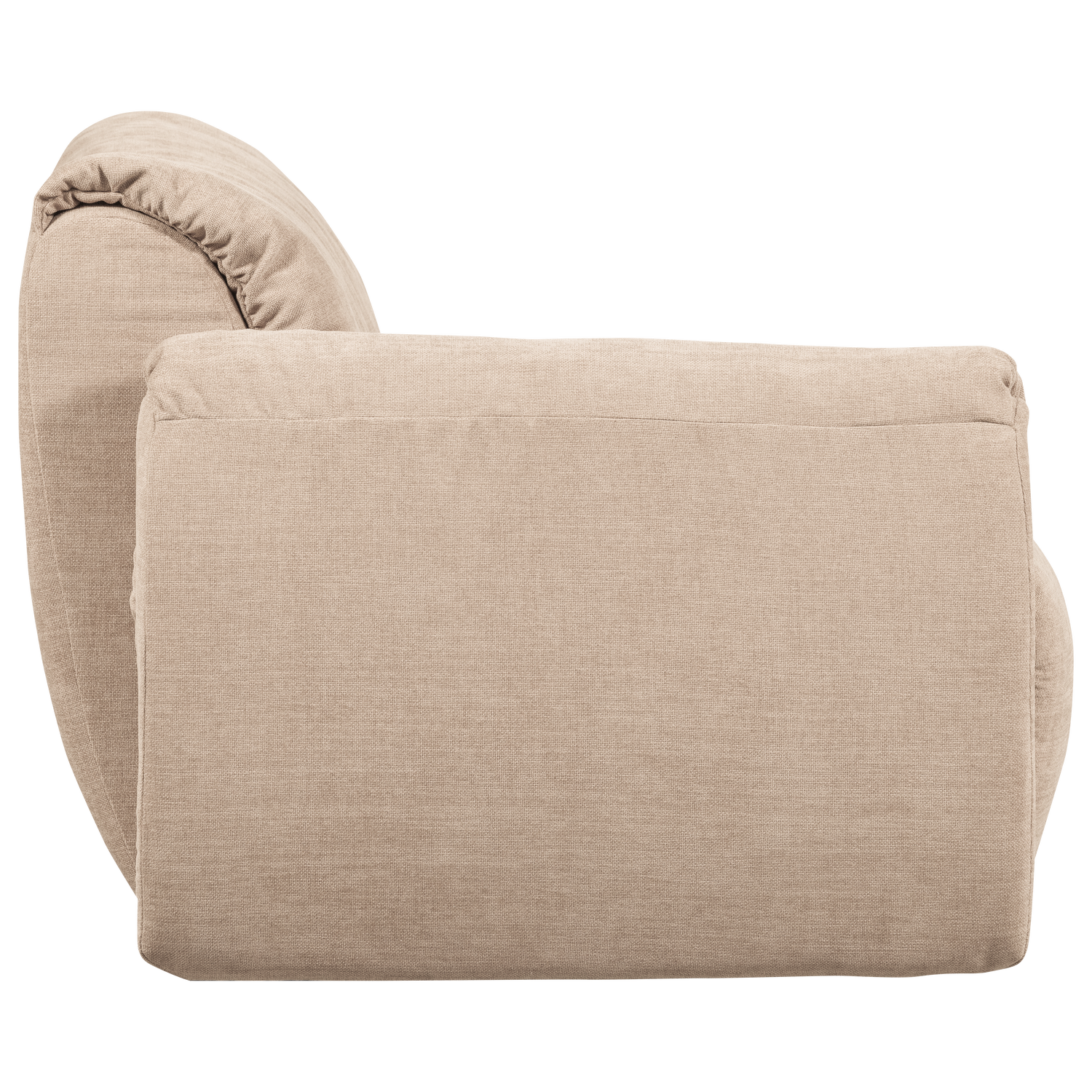 Baggy 1-zits element met arm links geweven chenille oudroze