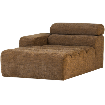 Novi chaise longue element arm links ribstof terra