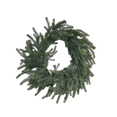 Kunst kerstkrans blauwspar