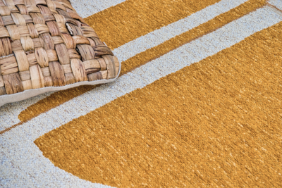 Ecorugs vloerkleed Papercut geel